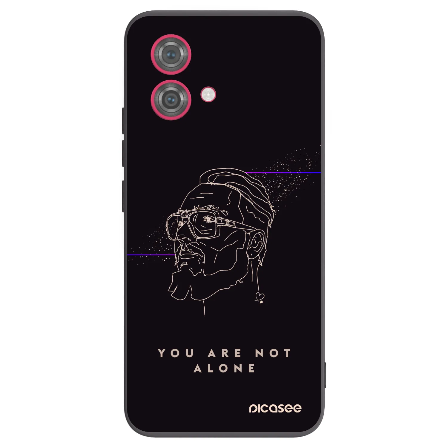 Silikónový čierny obal pre Motorola Moto G84 5G - You are not alone