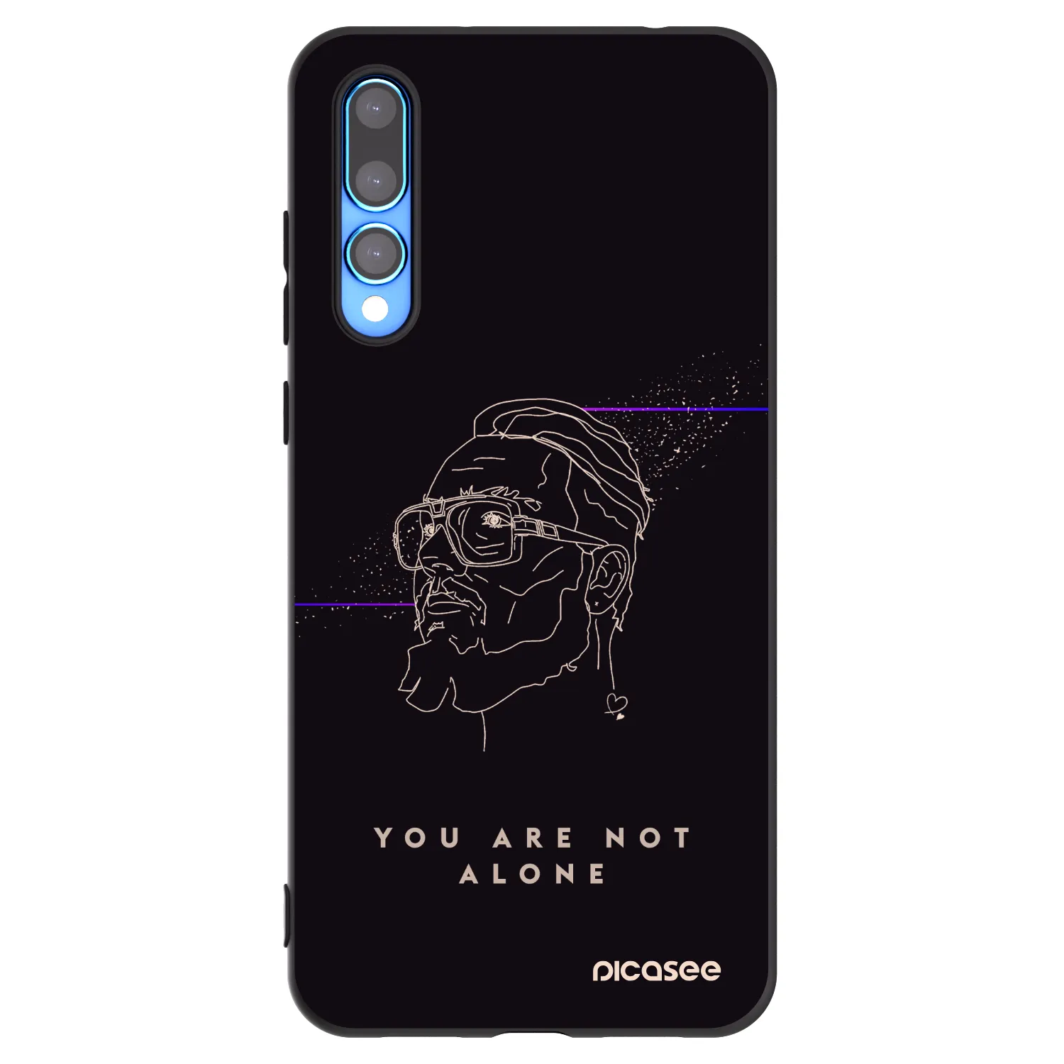 Picasee silikónový čierny obal pre Huawei P20 Pro - You are not alone