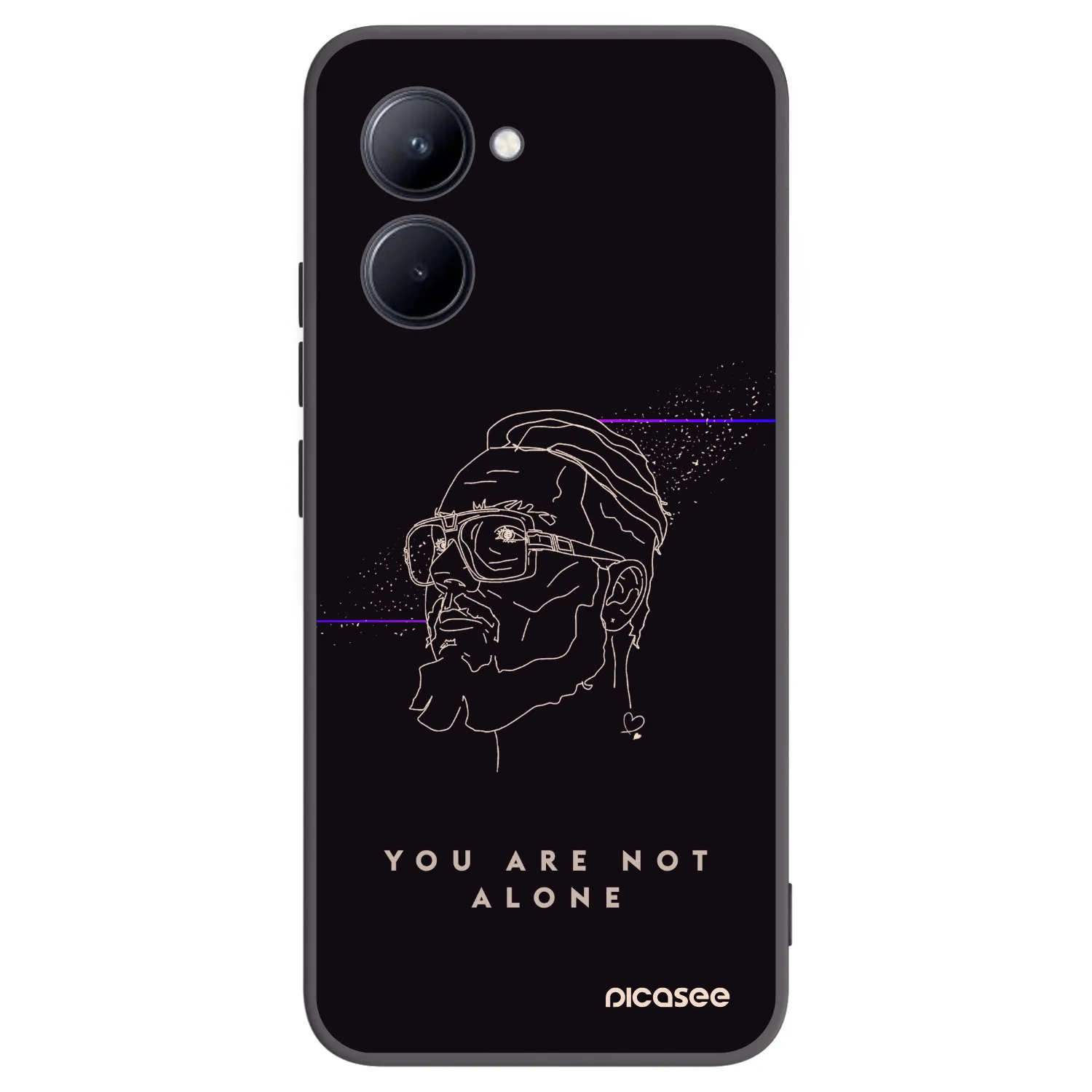 Picasee silikónový čierny obal pre Realme C33 (2023) - You are not alone