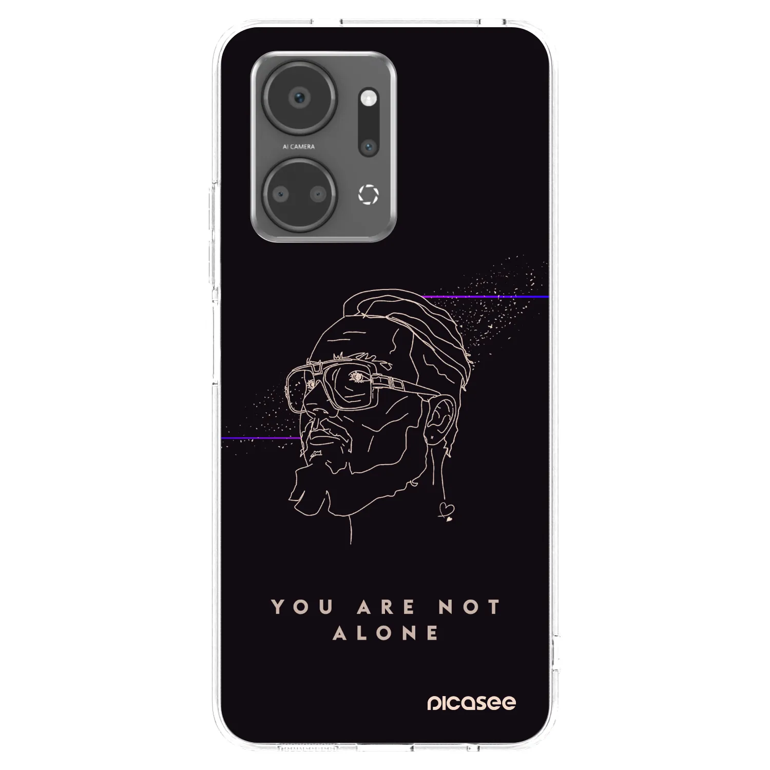 Picasee silikónový prehľadný obal pre Honor X7a - You are not alone