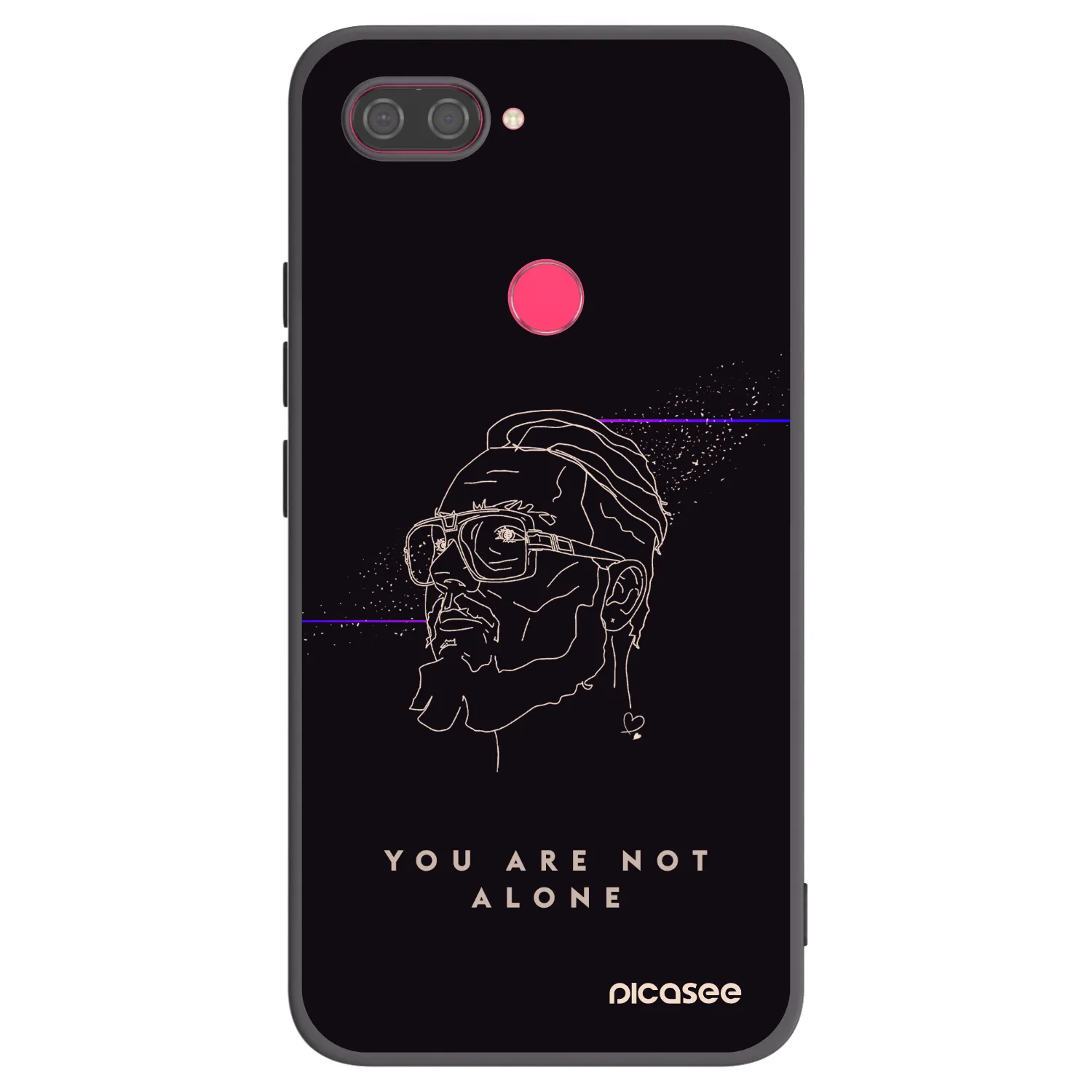 Picasee silikónový čierny obal pre Xiaomi Mi 8 Lite - You are not alone