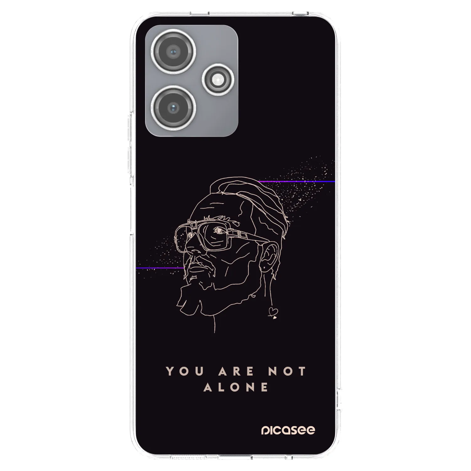 Picasee silikónový prehľadný obal pre Xiaomi Redmi 12 5G - You are not alone