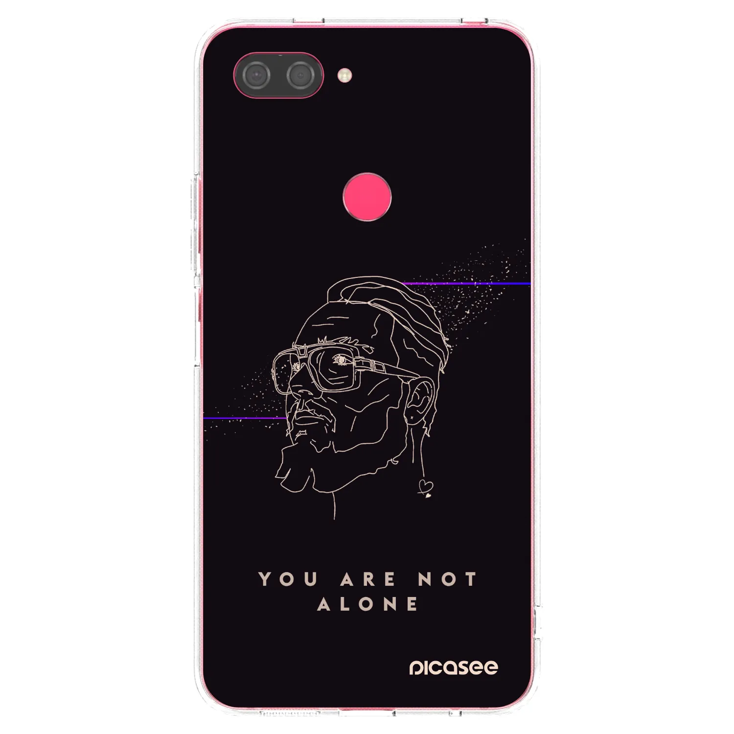 Picasee silikónový prehľadný obal pre Xiaomi Mi 8 Lite - You are not alone