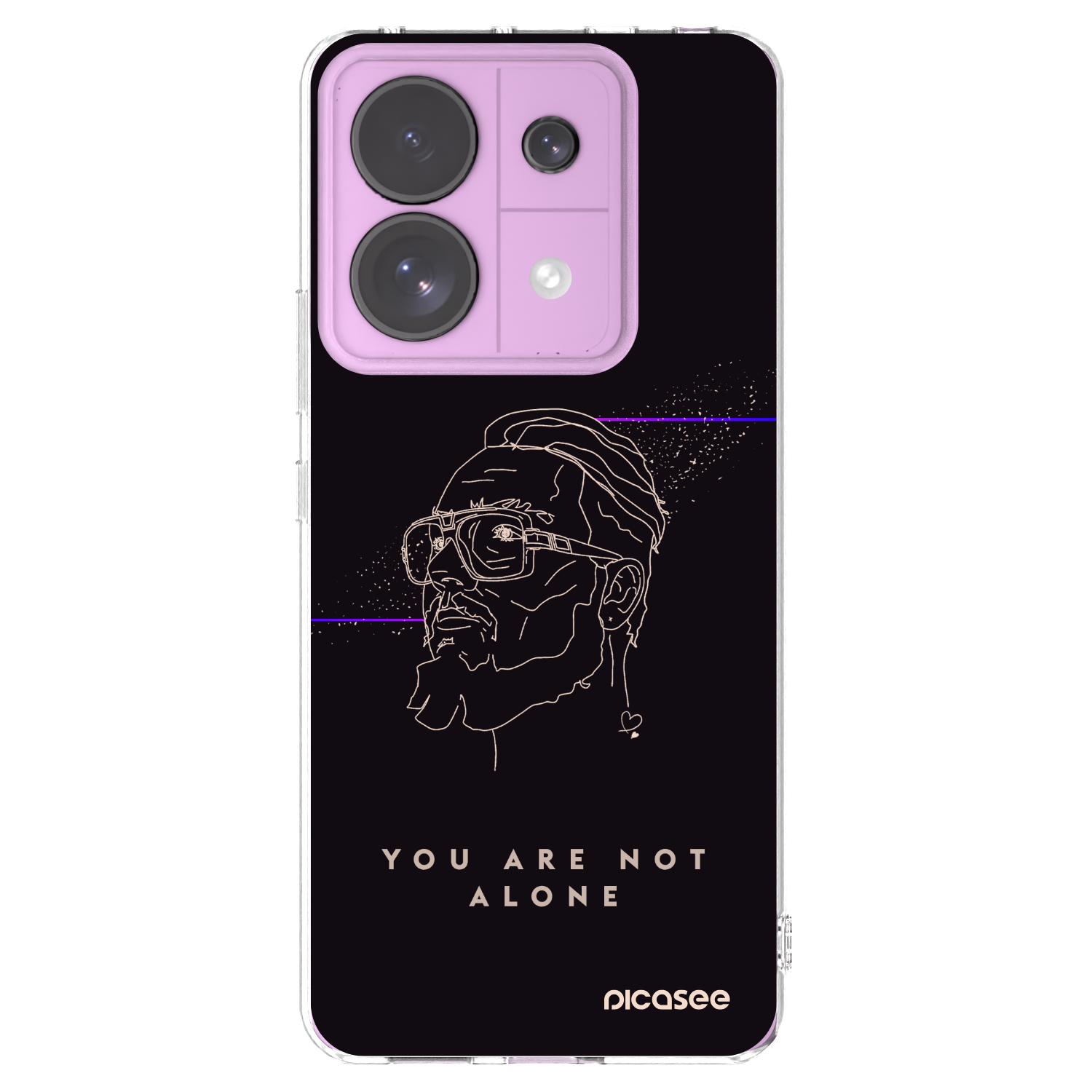 Picasee silikónový prehľadný obal pre Xiaomi Redmi Note 13 Pro 5G - You are not alone