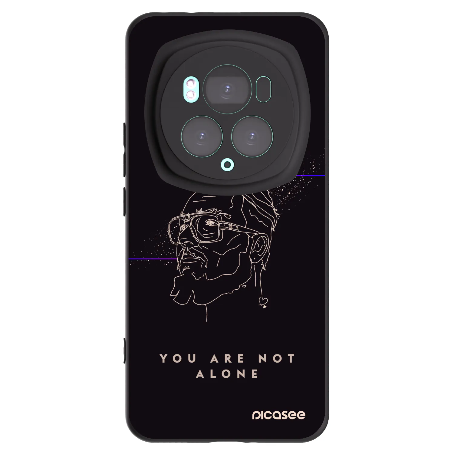 Picasee silikónový čierny obal pre Honor Magic6 Pro - You are not alone