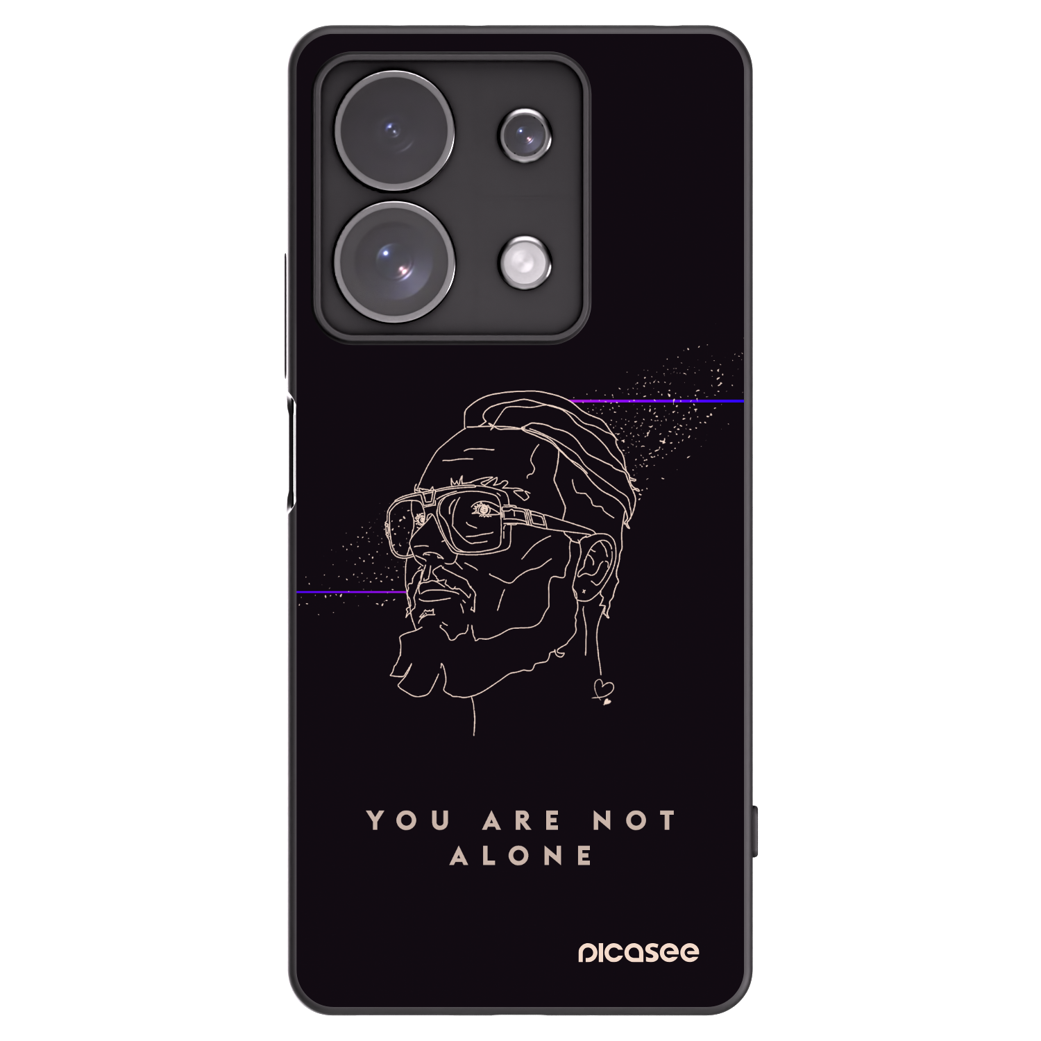Silikónový čierny obal pre Xiaomi Redmi Note 13 Pro 4G - You are not alone
