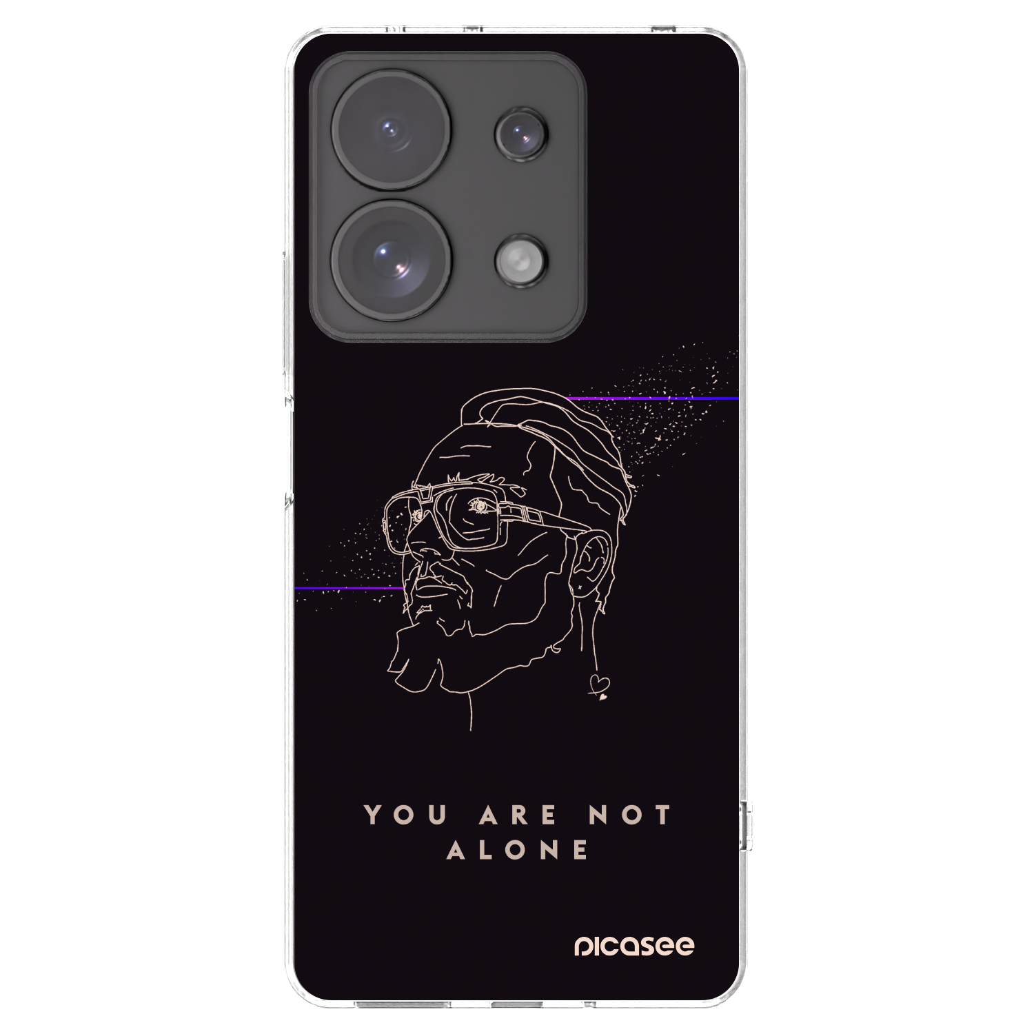 Silikónový prehľadný obal pre Xiaomi Redmi Note 13 Pro 4G - You are not alone