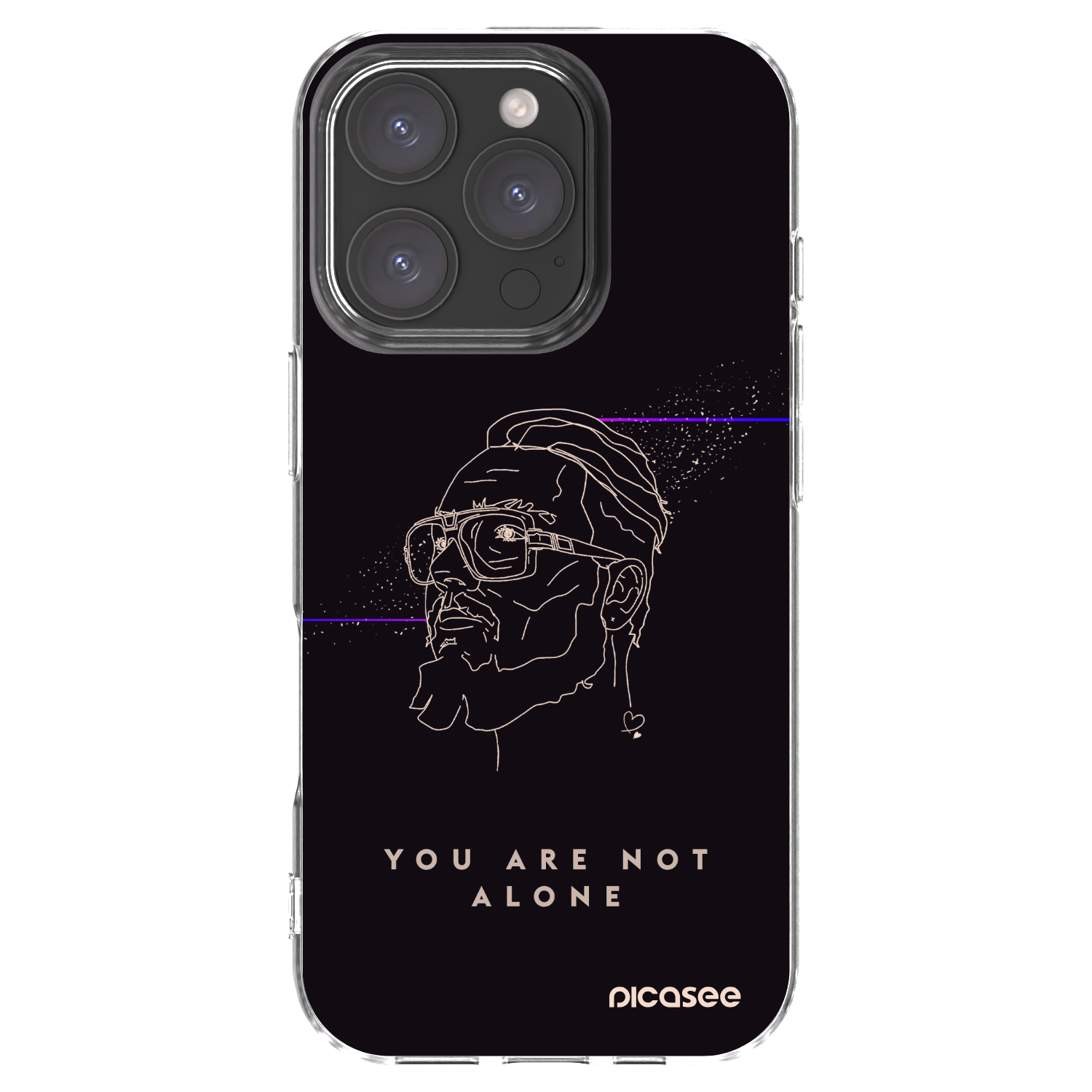 Picasee silikónový prehľadný obal pre Apple iPhone 16 Pro - You are not alone