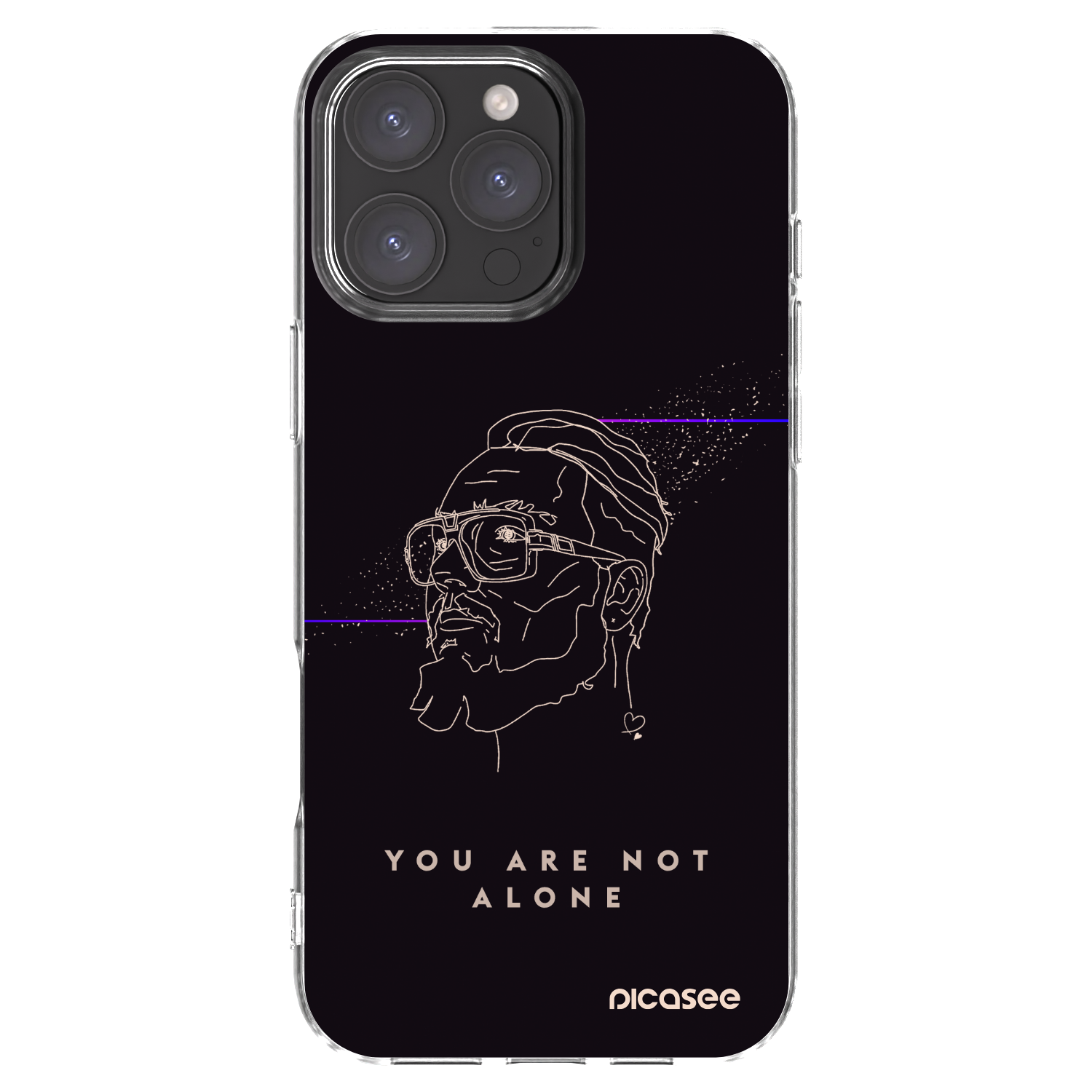 Silikónový prehľadný obal pre Apple iPhone 16 Pro Max - You are not alone