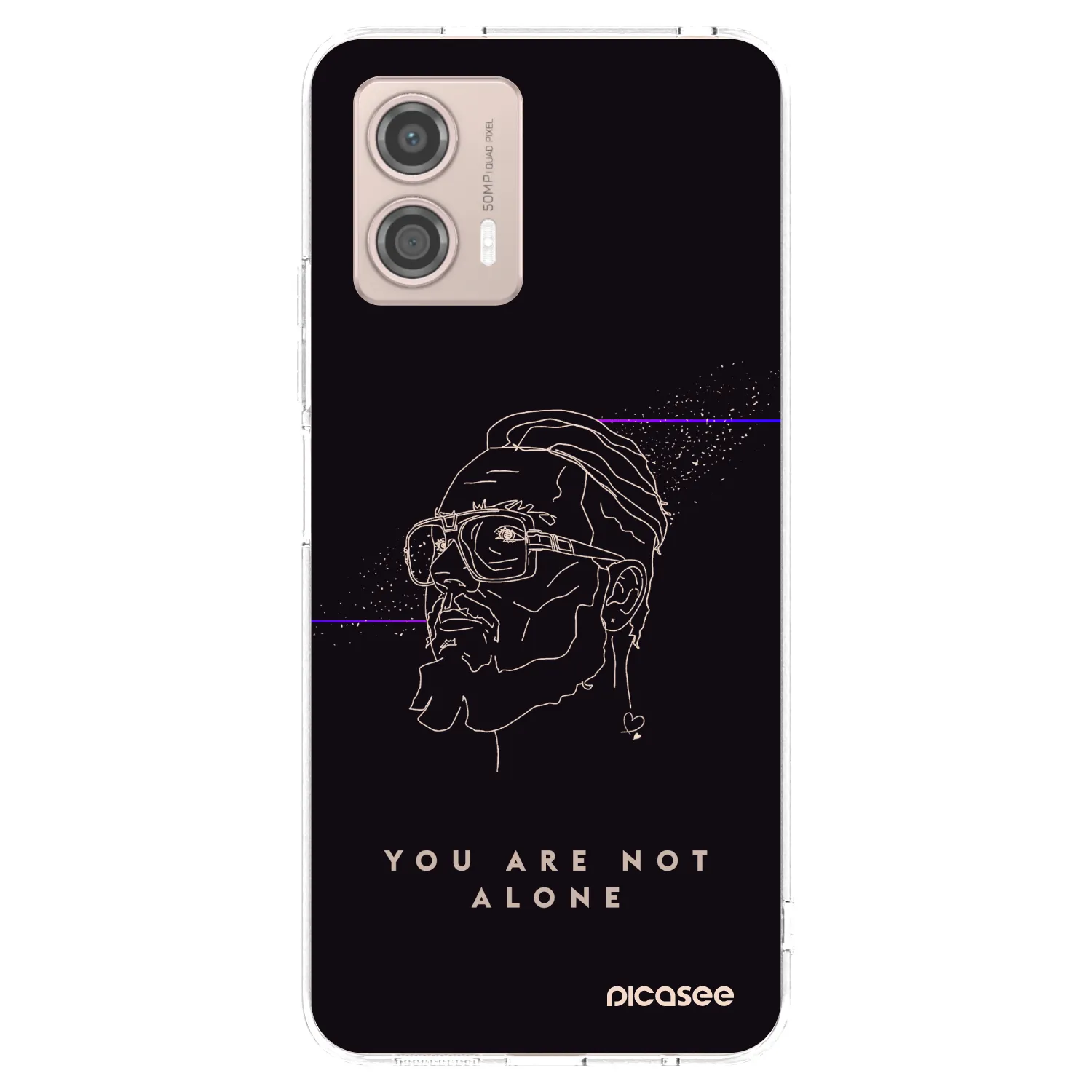Picasee silikónový prehľadný obal pre Motorola Moto G53 5G - You are not alone