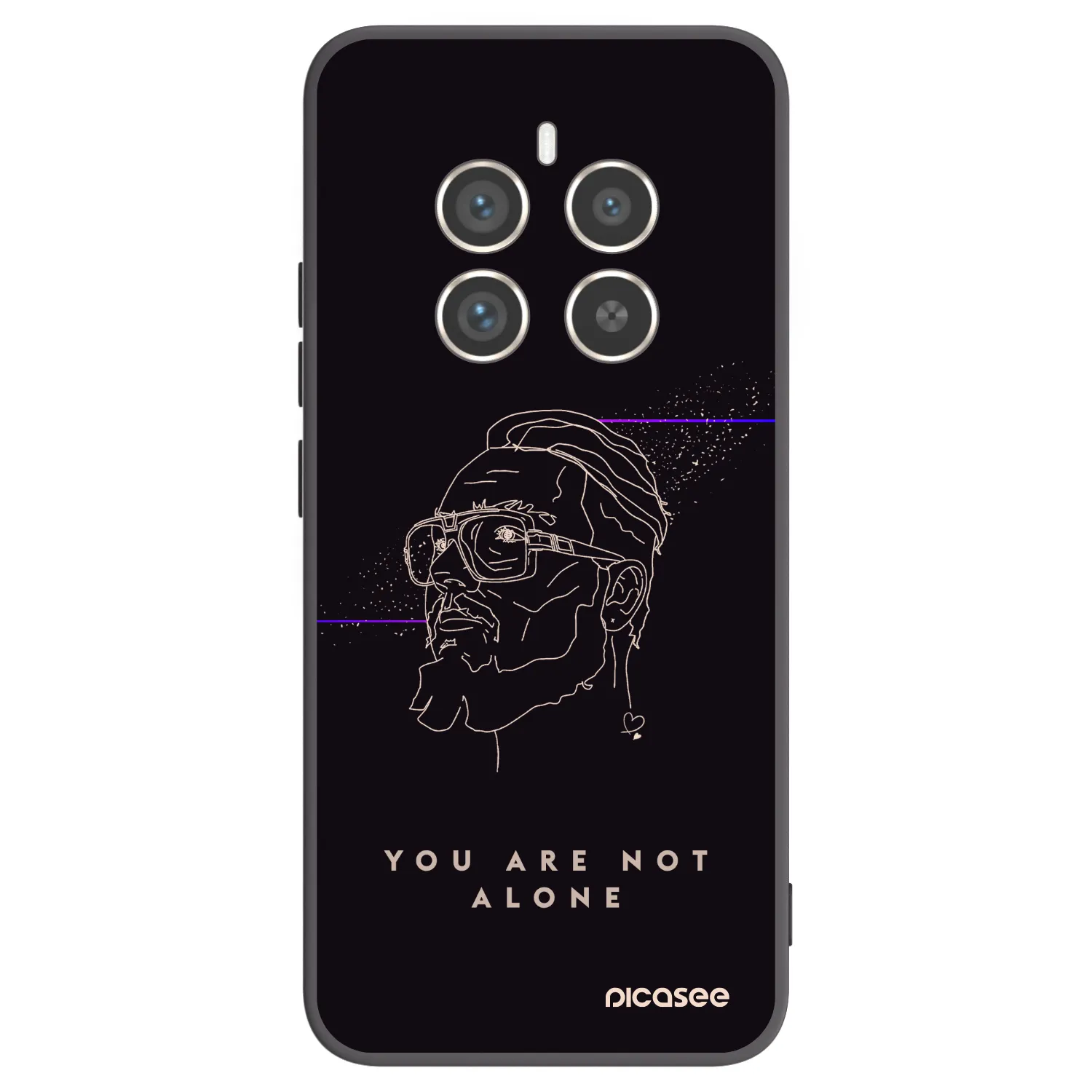 Picasee silikónový čierny obal pre Realme 12 Pro 5G - You are not alone