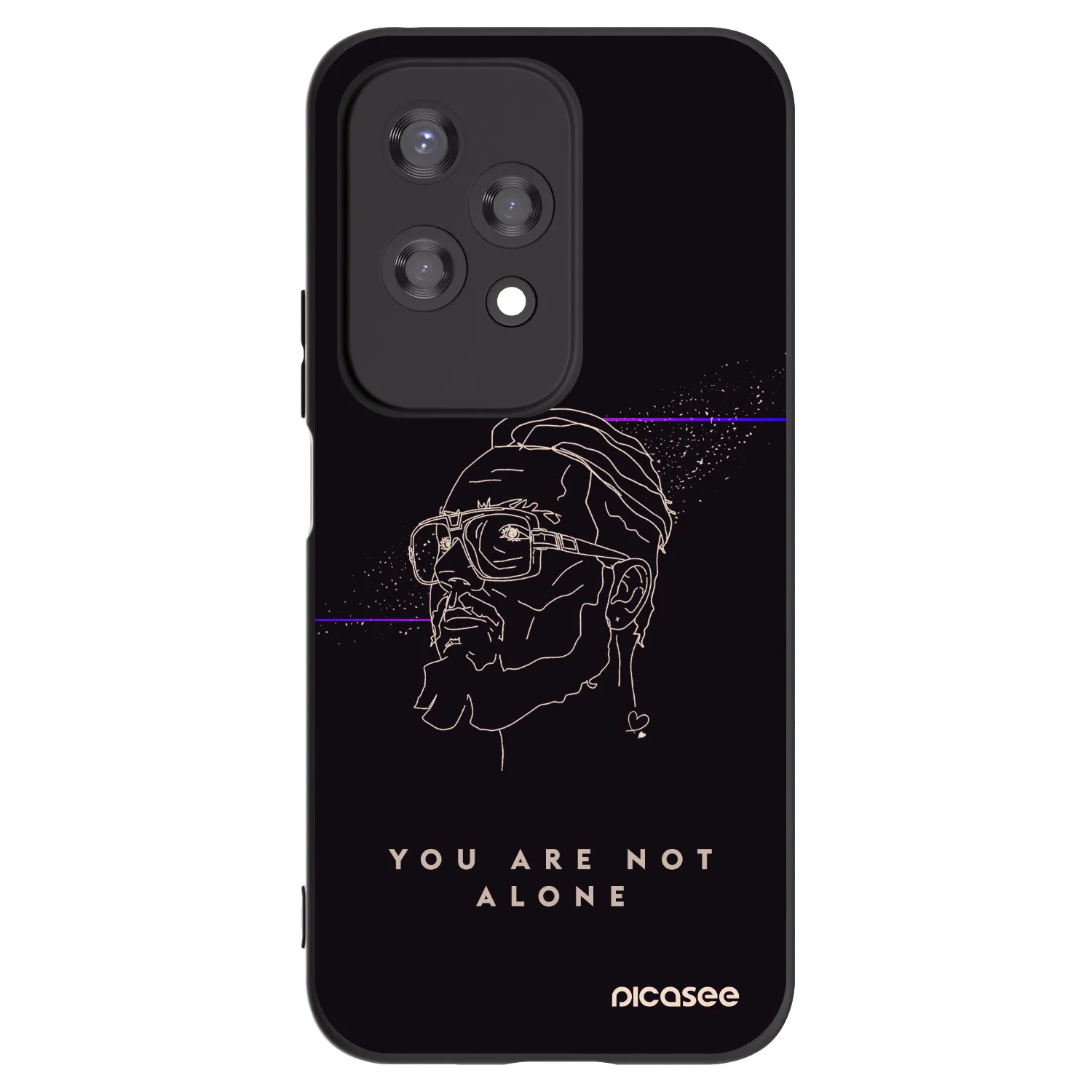 Silikónový čierny obal pre Honor 200 Lite - You are not alone
