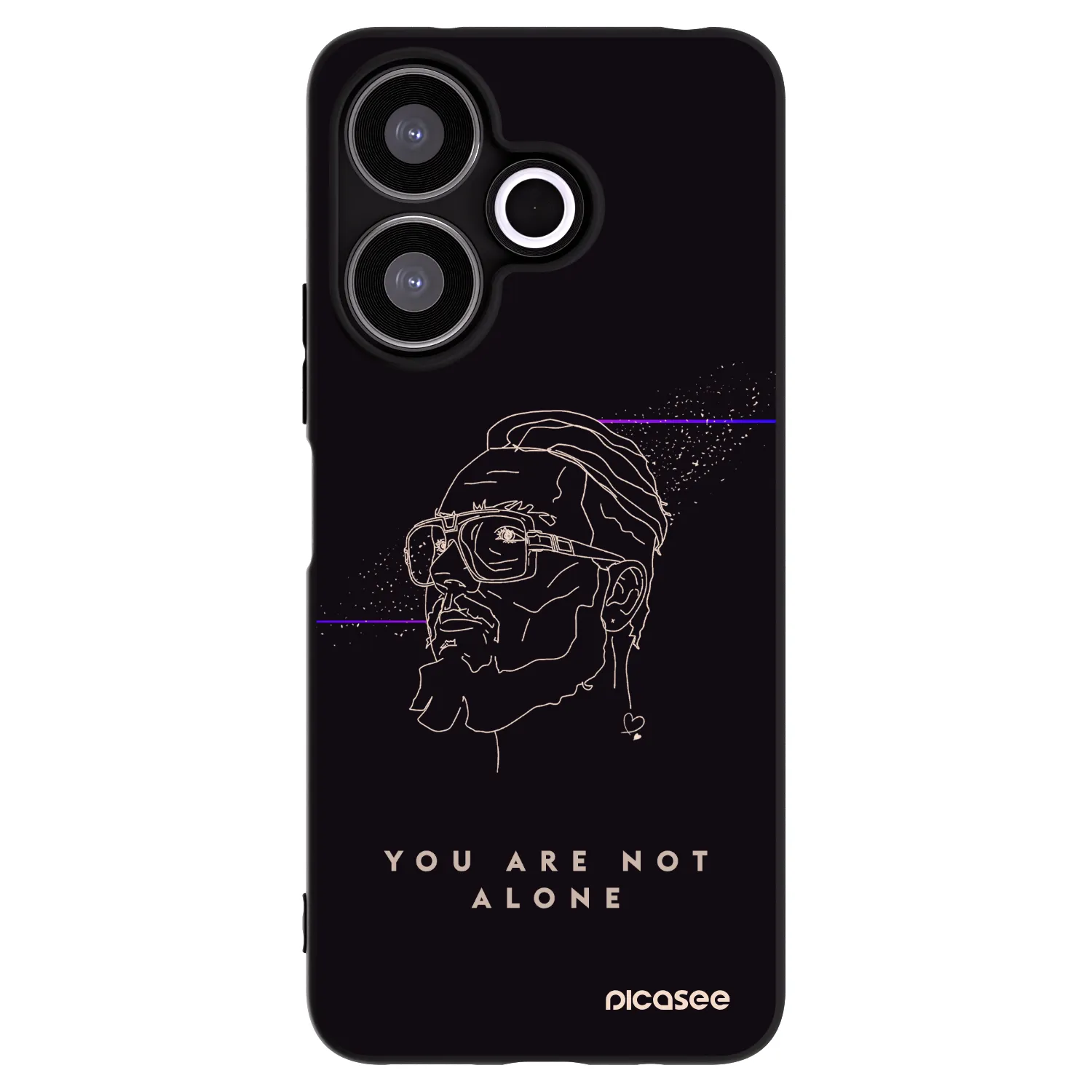 Silikónový čierny obal pre Xiaomi Redmi 13 4G - You are not alone