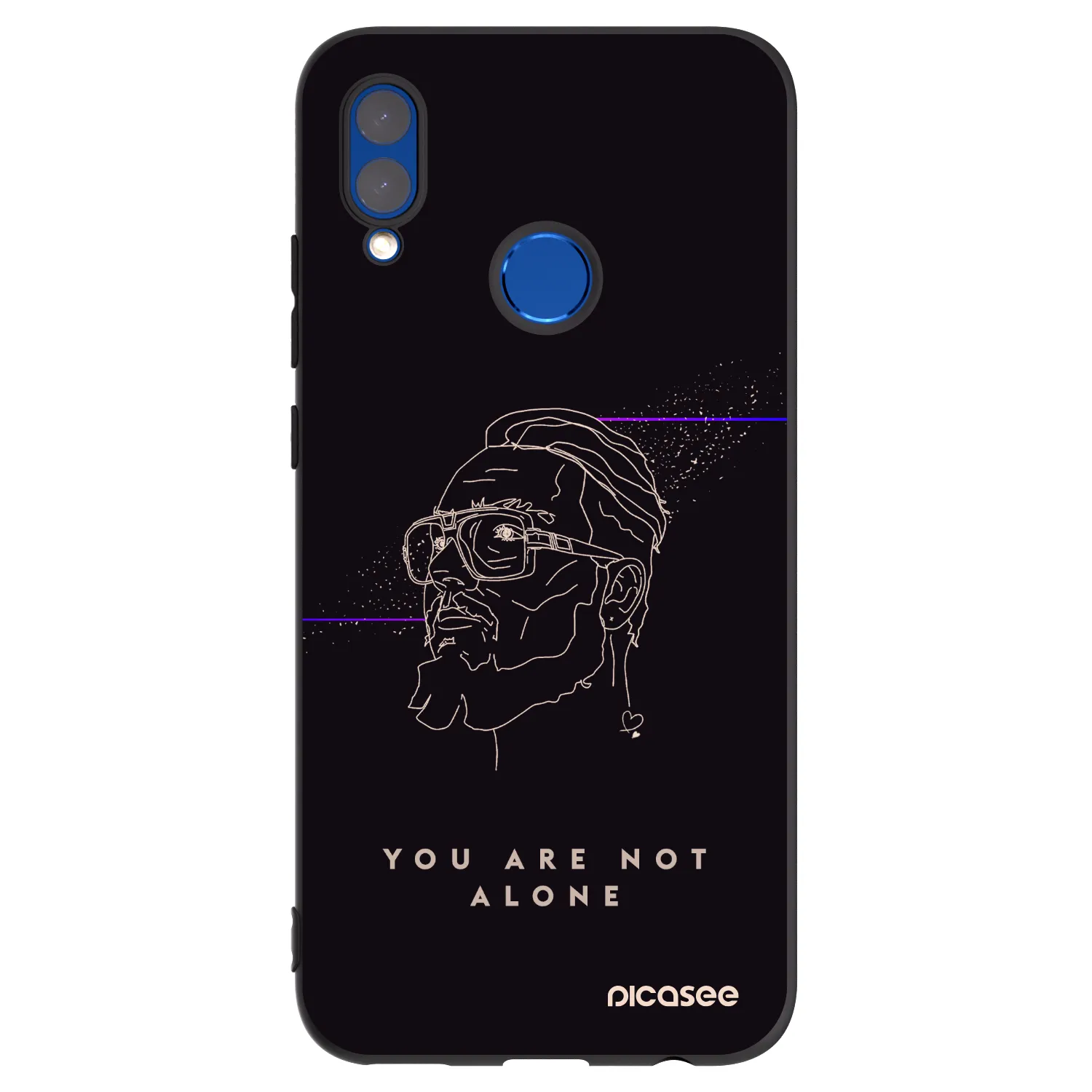 Picasee silikónový čierny obal pre Huawei P Smart 2019 - You are not alone