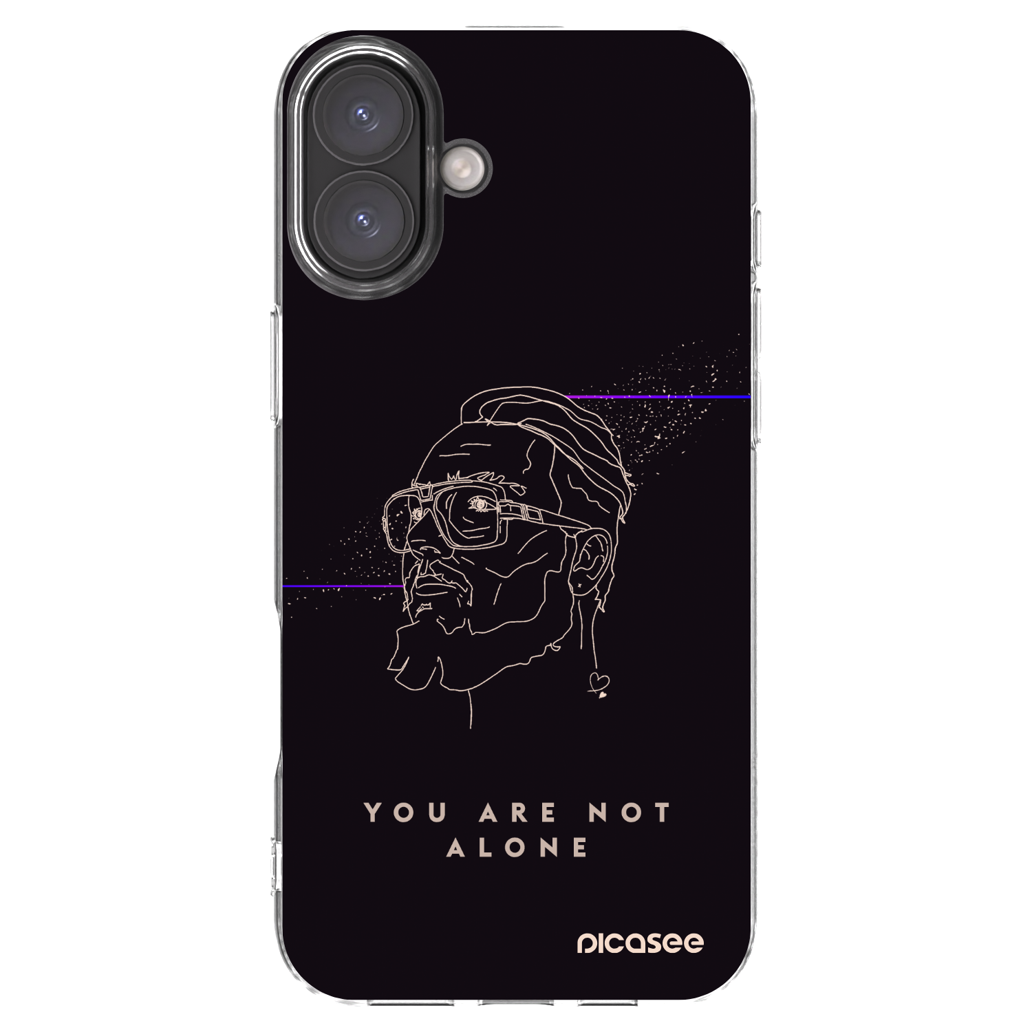 Picasee silikónový prehľadný obal pre Apple iPhone 16 Plus - You are not alone
