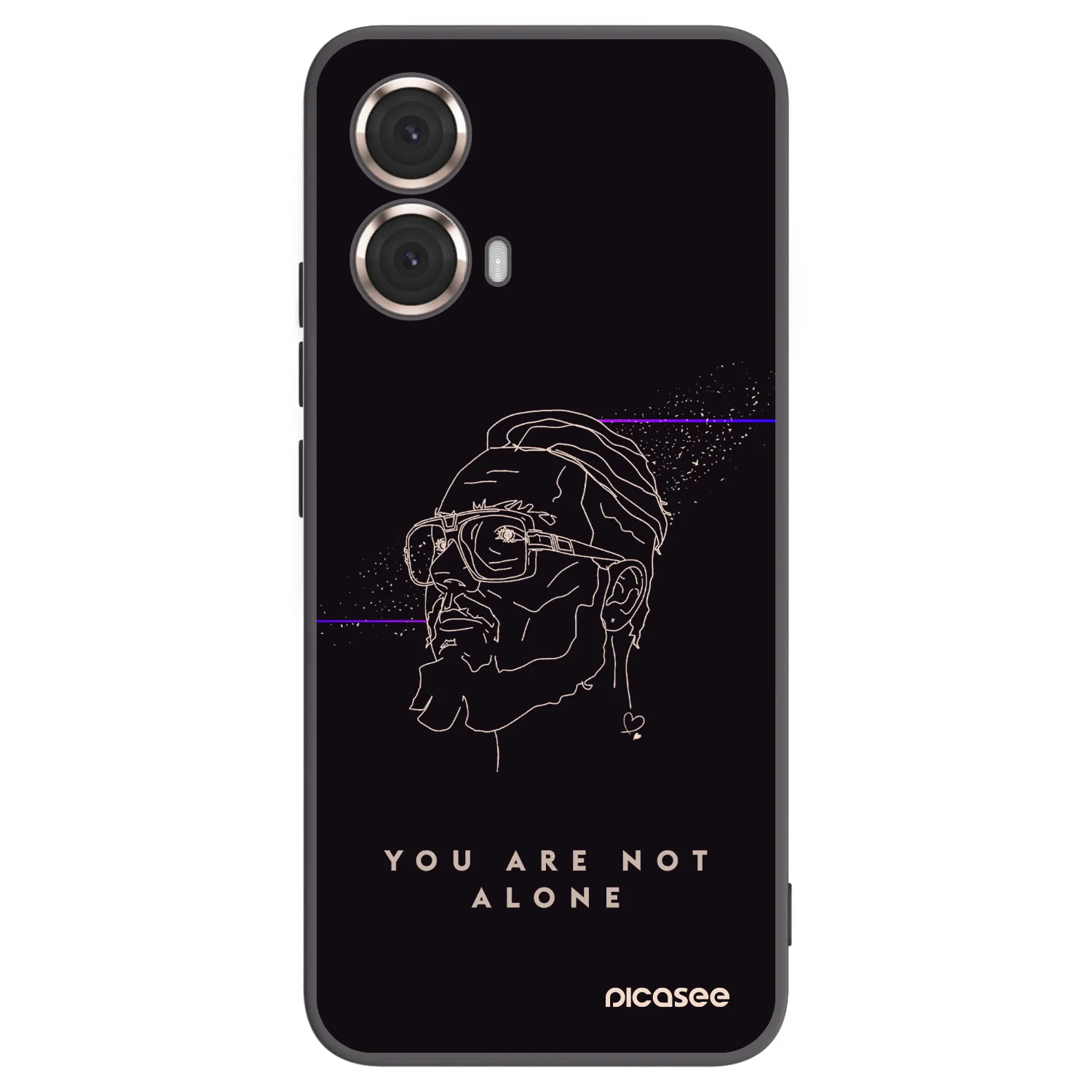 Silikónový čierny obal pre Motorola Moto G85 - You are not alone