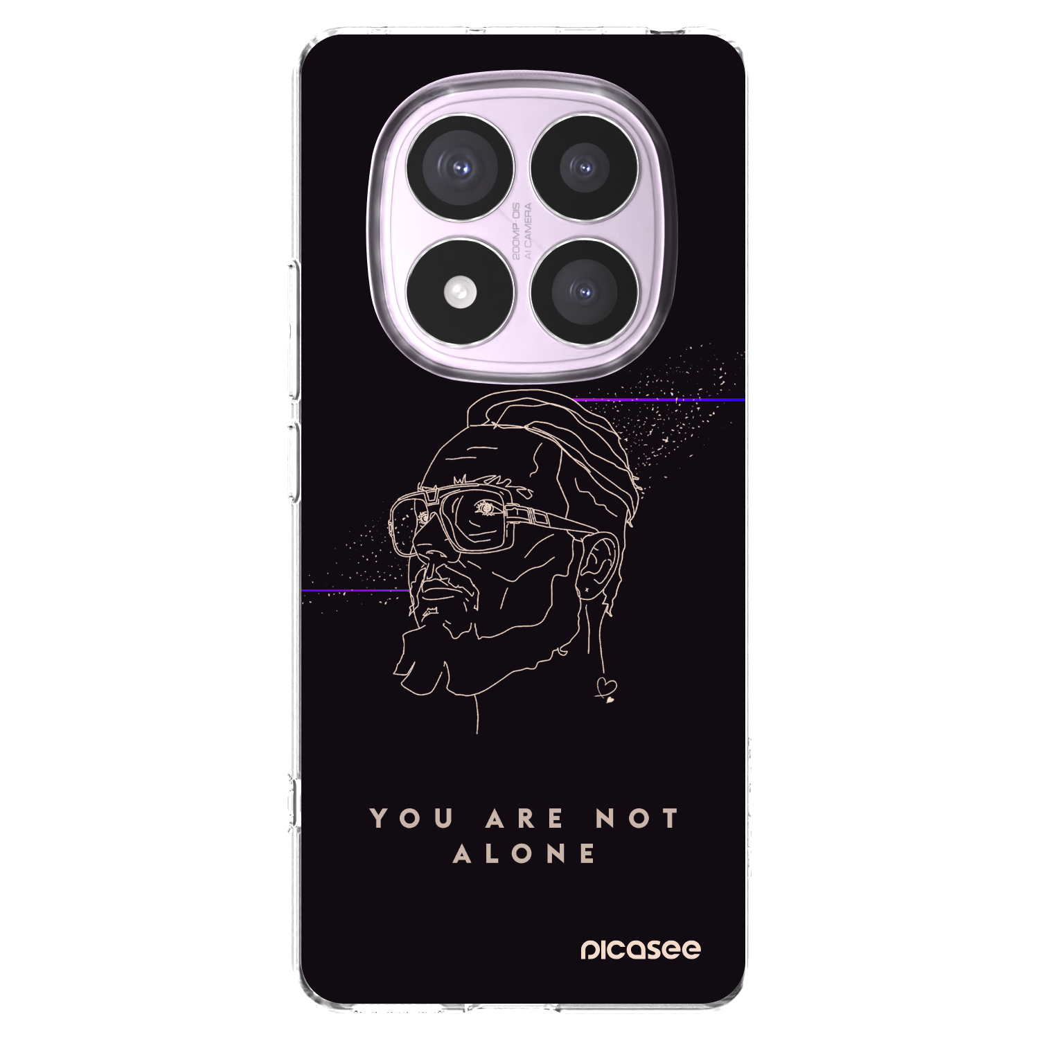Silikónový prehľadný obal pre Xiaomi Redmi Note 14 Pro 5G - You are not alone