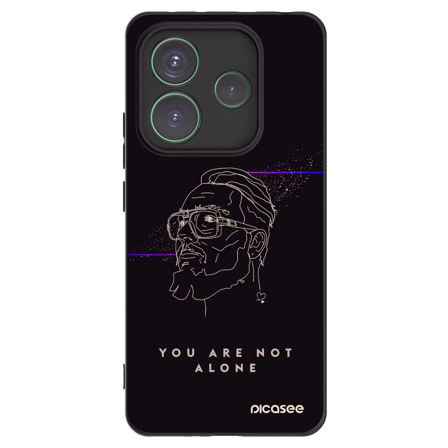 Silikónový čierny obal pre Xiaomi Redmi Note 14 5G - You are not alone