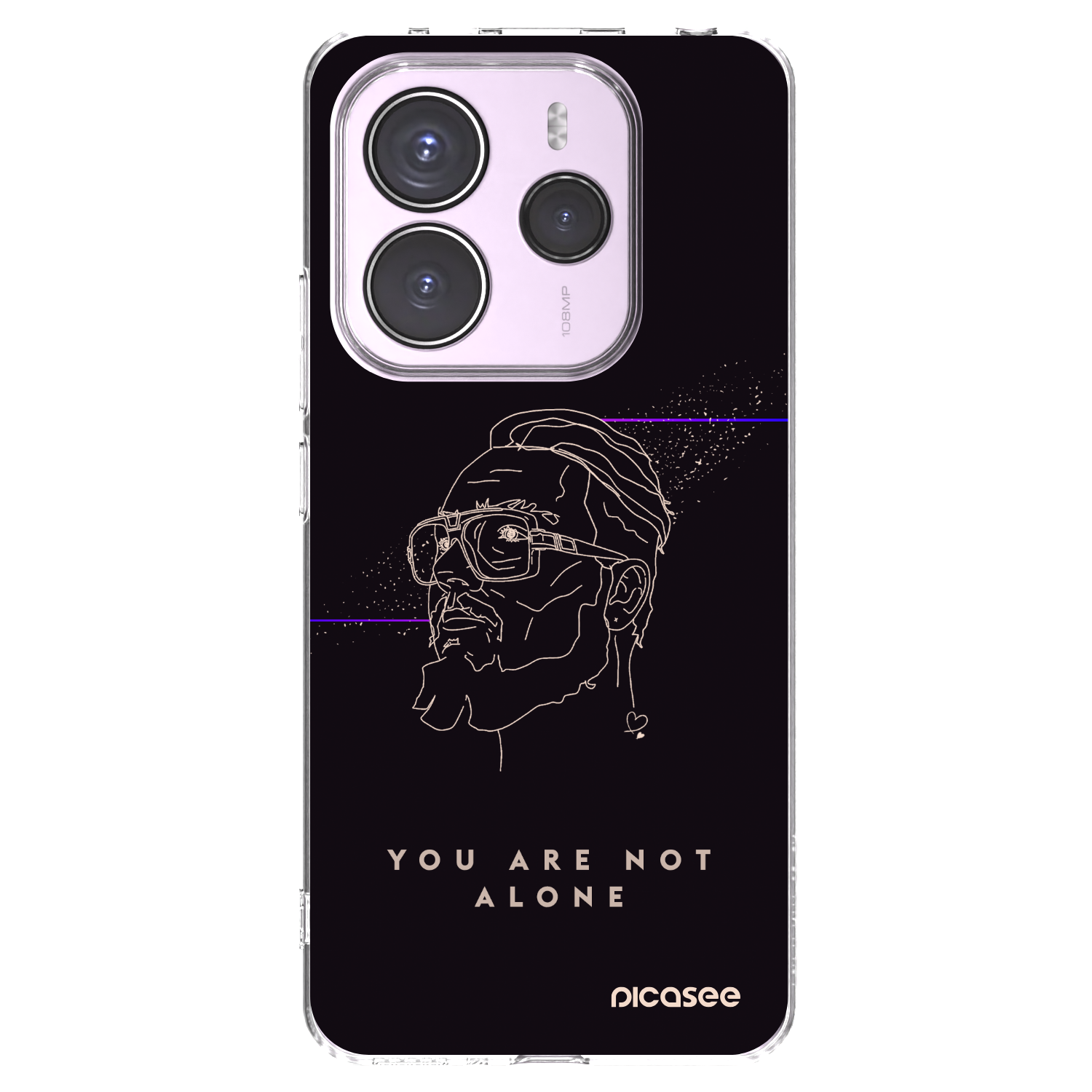 Silikónový prehľadný obal pre Xiaomi Redmi Note 14 5G - You are not alone