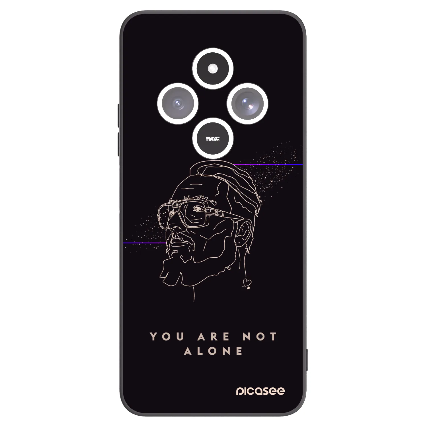 Picasee silikónový čierny obal pre Xiaomi Redmi 14C - You are not alone