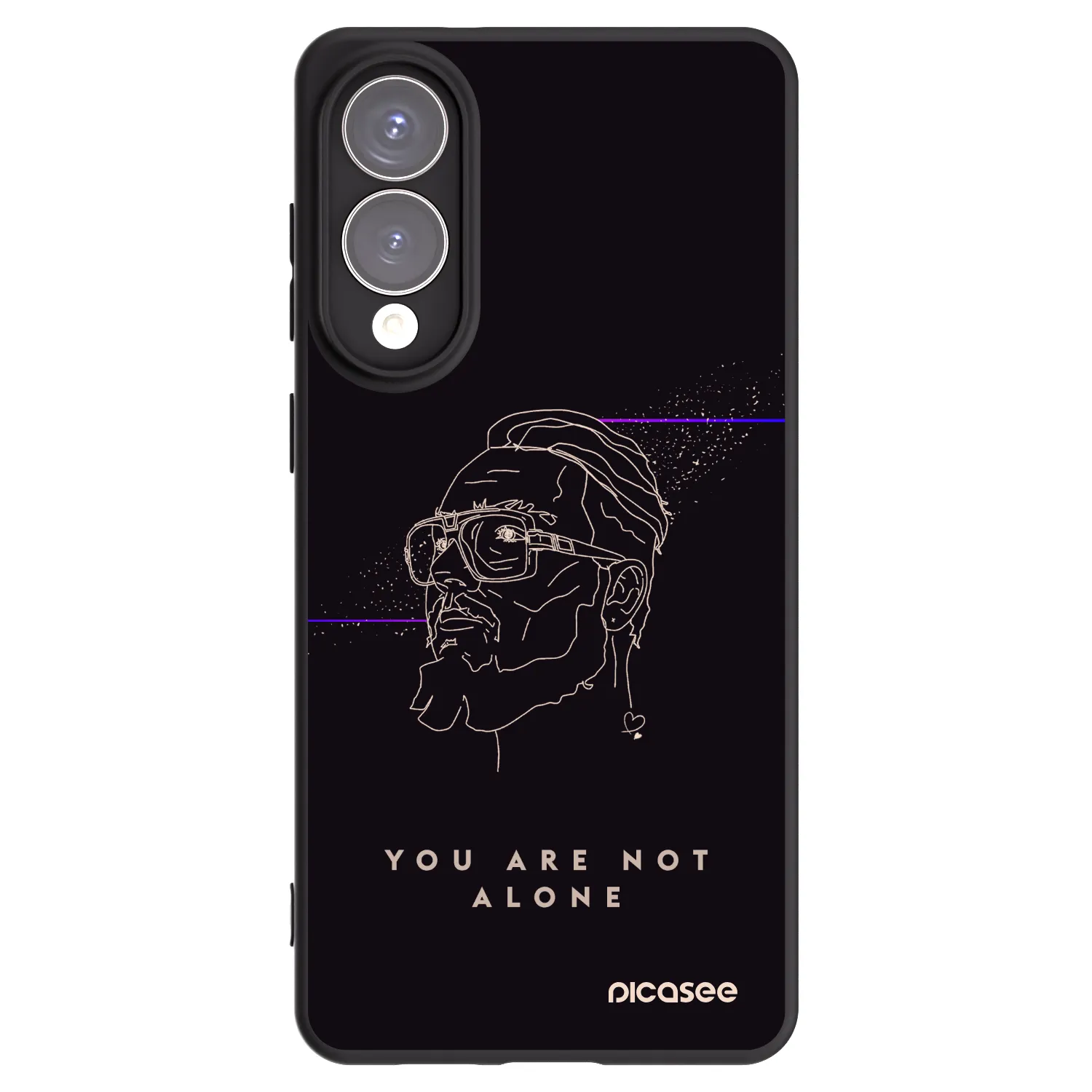 Silikónový čierny obal pre Samsung Galaxy S25 Edge 5G - You are not alone