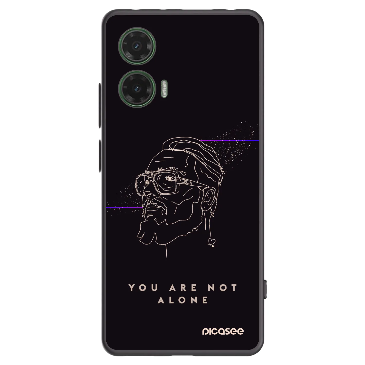 Picasee silikónový čierny obal pre Motorola Moto G35 5G - You are not alone
