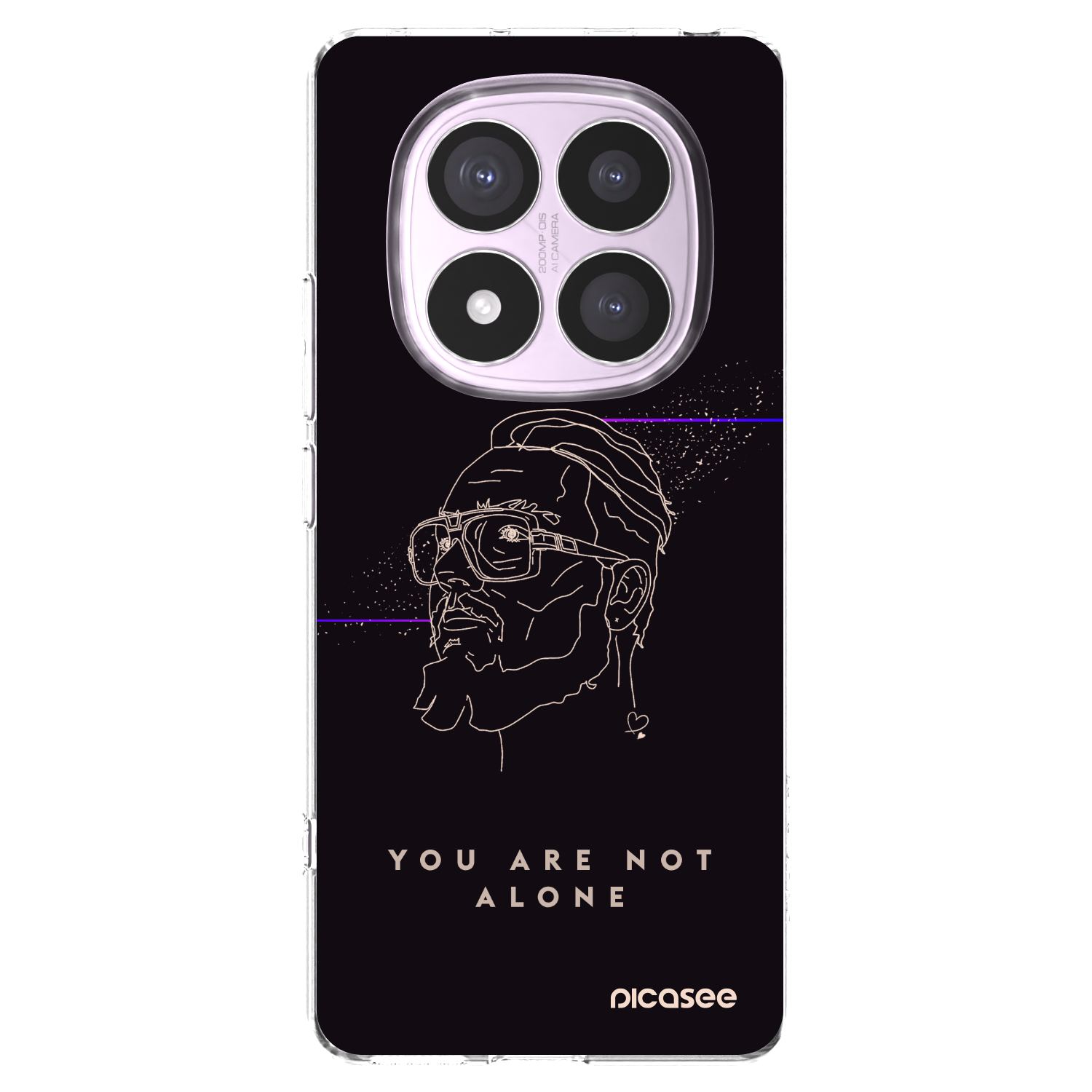Silikónový prehľadný obal pre Xiaomi Redmi Note 14 Pro 4G - You are not alone