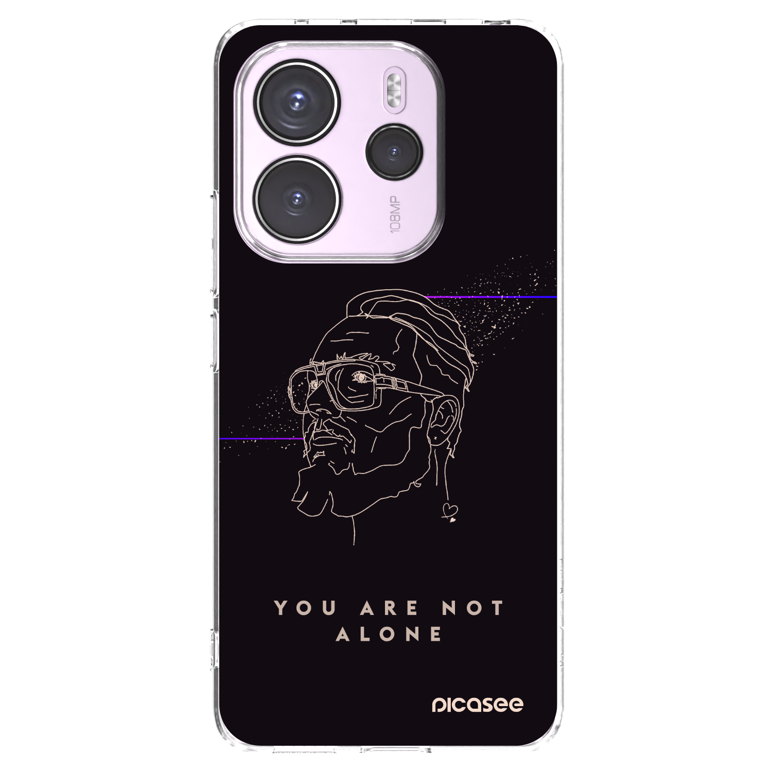 Picasee silikónový prehľadný obal pre Xiaomi Redmi Note 14 4G - You are not alone