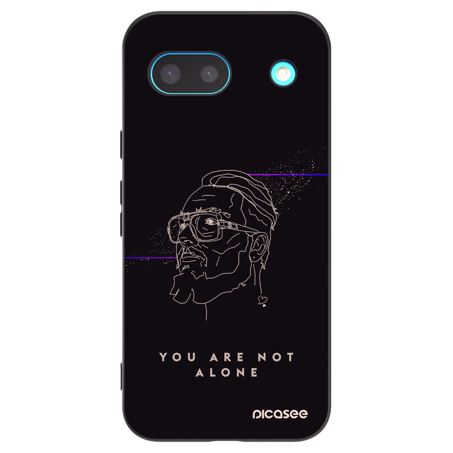 Picasee silikónový čierny obal pre Google Pixel 8a - You are not alone