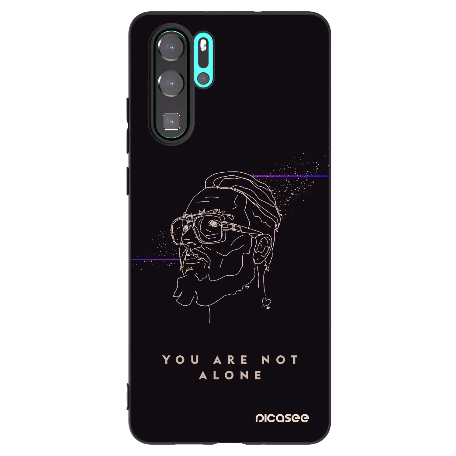 Picasee silikónový čierny obal pre Huawei P30 Pro - You are not alone