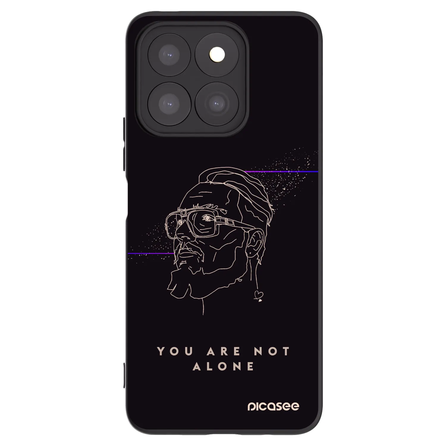 Picasee silikónový čierny obal pre Honor X8c - You are not alone