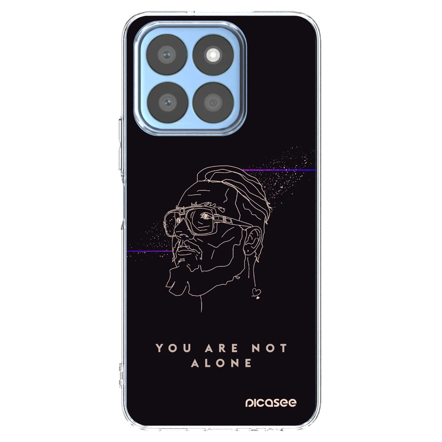 Picasee silikónový prehľadný obal pre Honor X8c - You are not alone