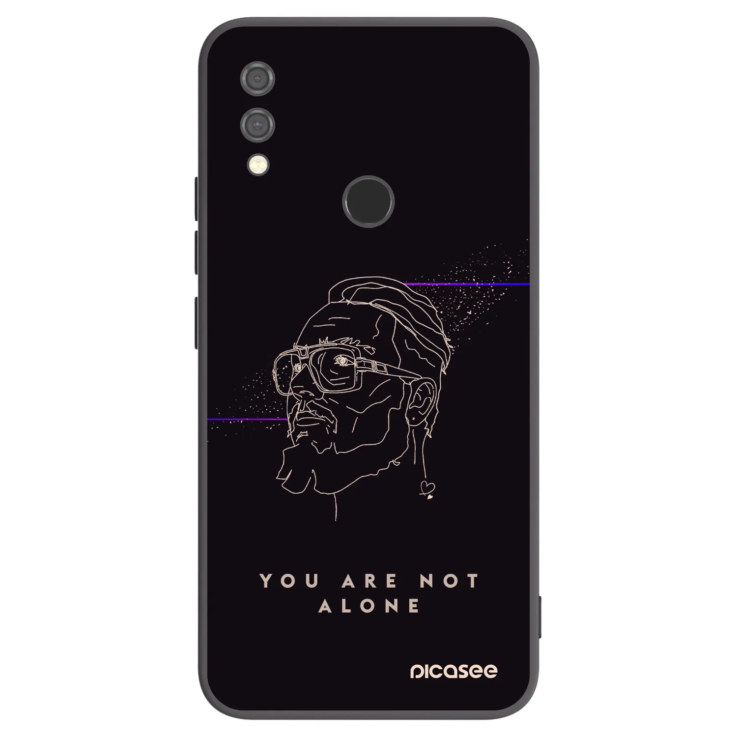 Silikónový čierny obal pre Xiaomi Redmi Note 7 - You are not alone