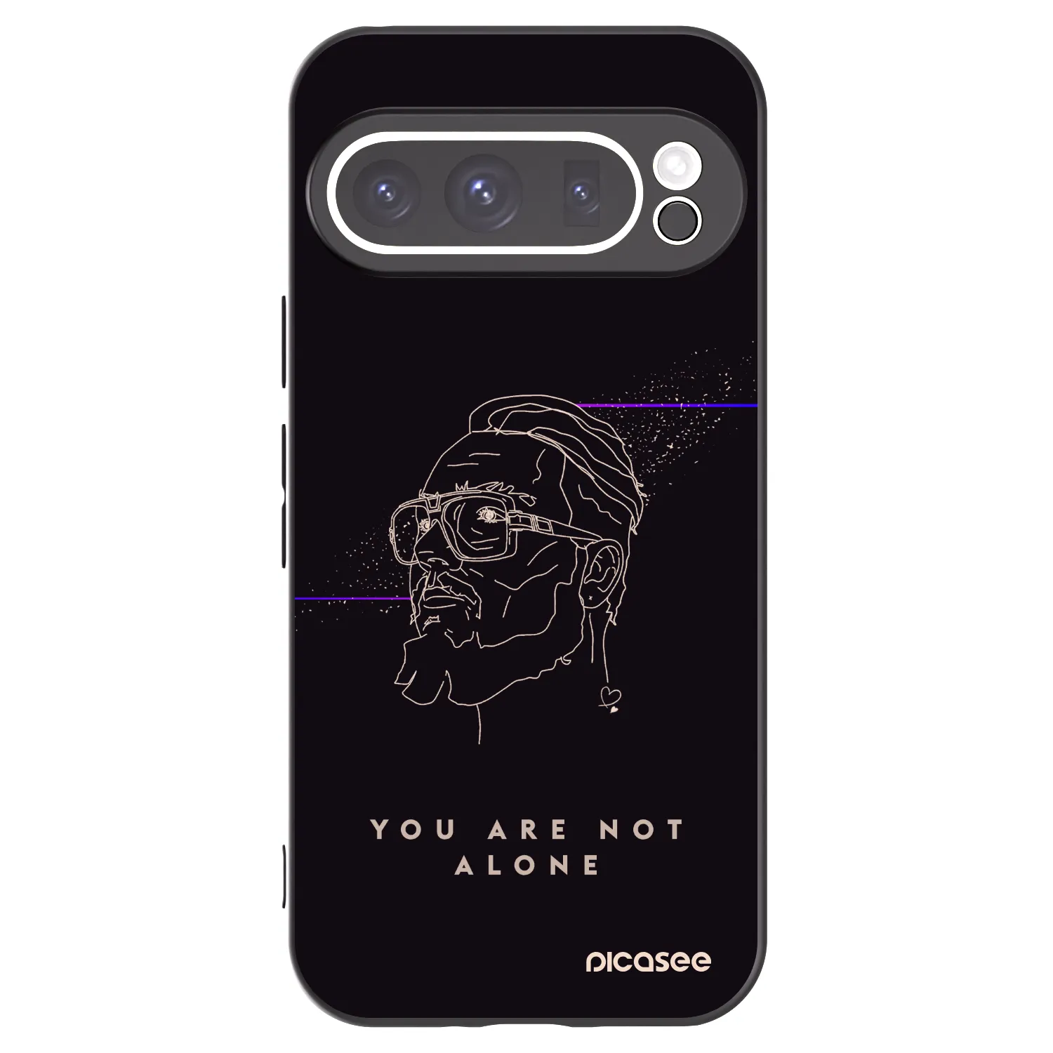 Picasee silikónový čierny obal pre Google Pixel 9 Pro - You are not alone