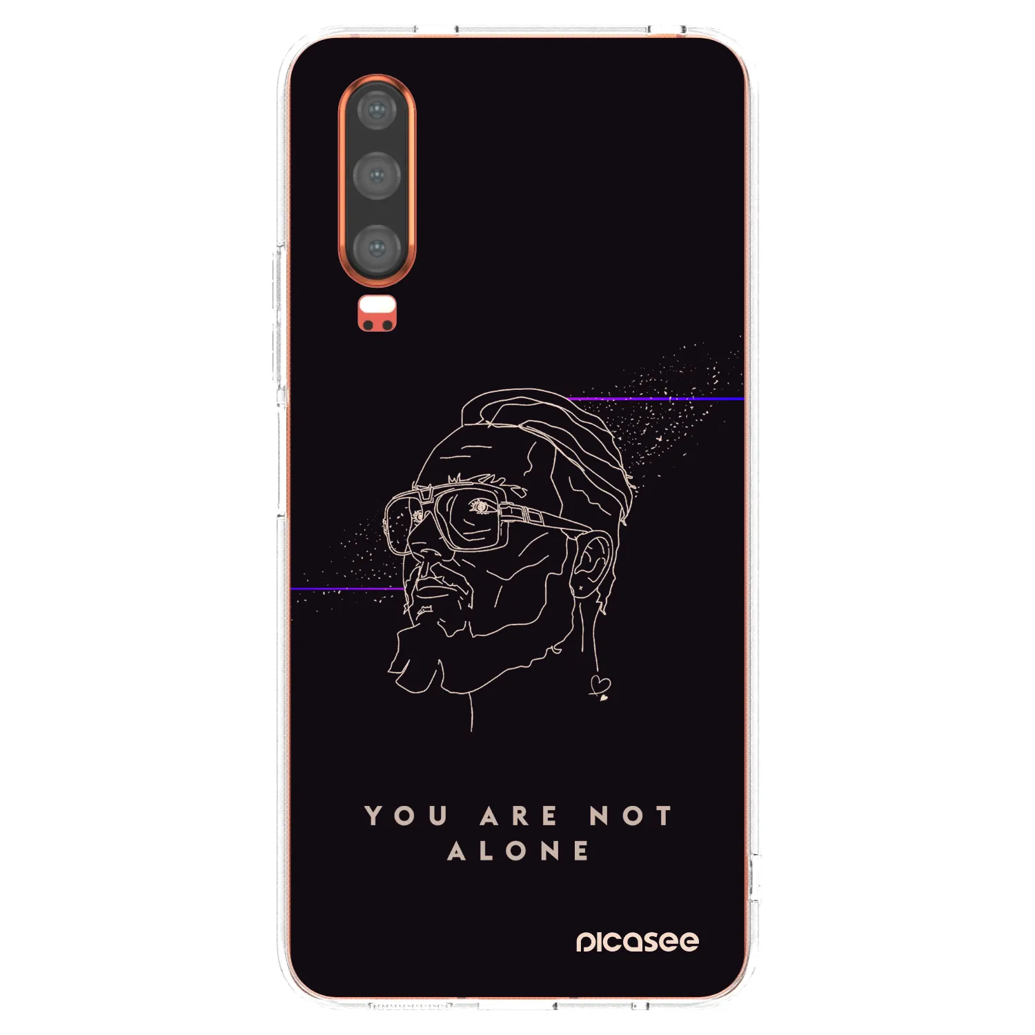 Silikónový prehľadný obal pre Huawei P30 - You are not alone