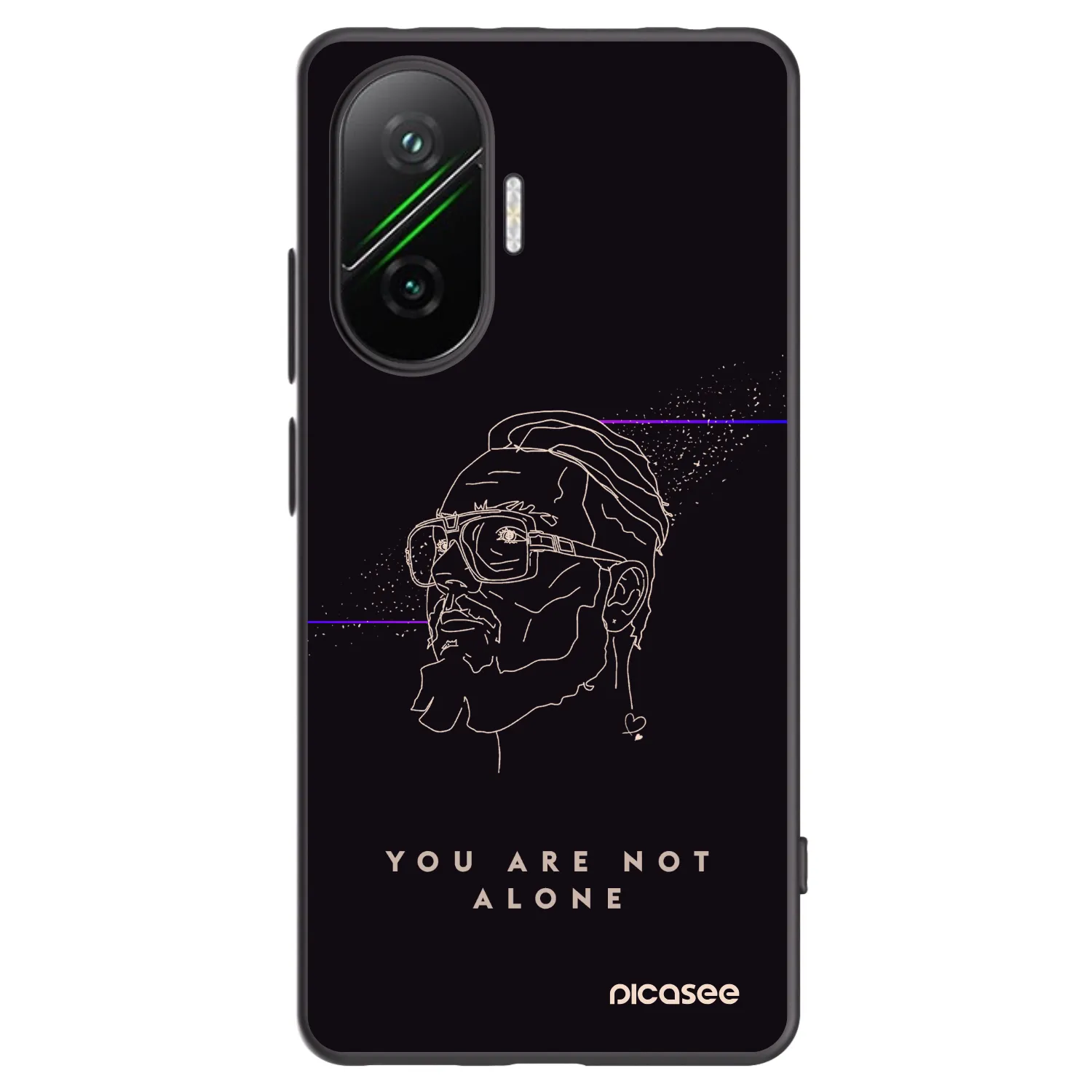 Silikónový čierny obal pre Xiaomi Poco F7 Pro 5G - You are not alone