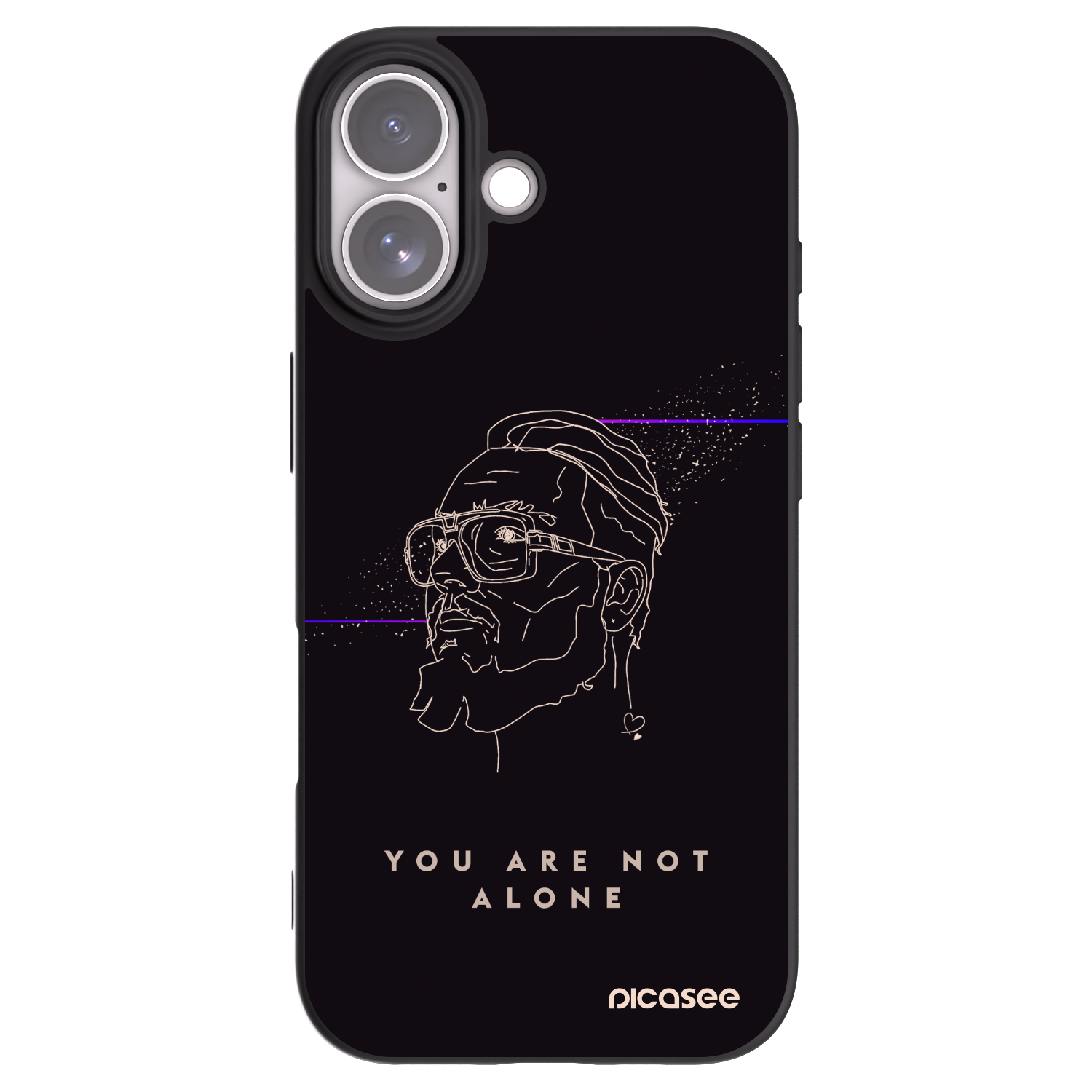 Picasee silikónový čierny obal pre Apple iPhone 17 - You are not alone