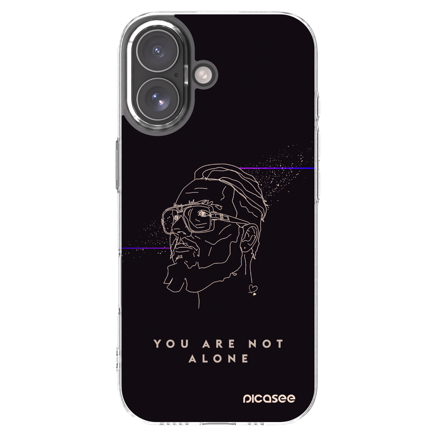 Picasee silikónový prehľadný obal pre Apple iPhone 17 - You are not alone