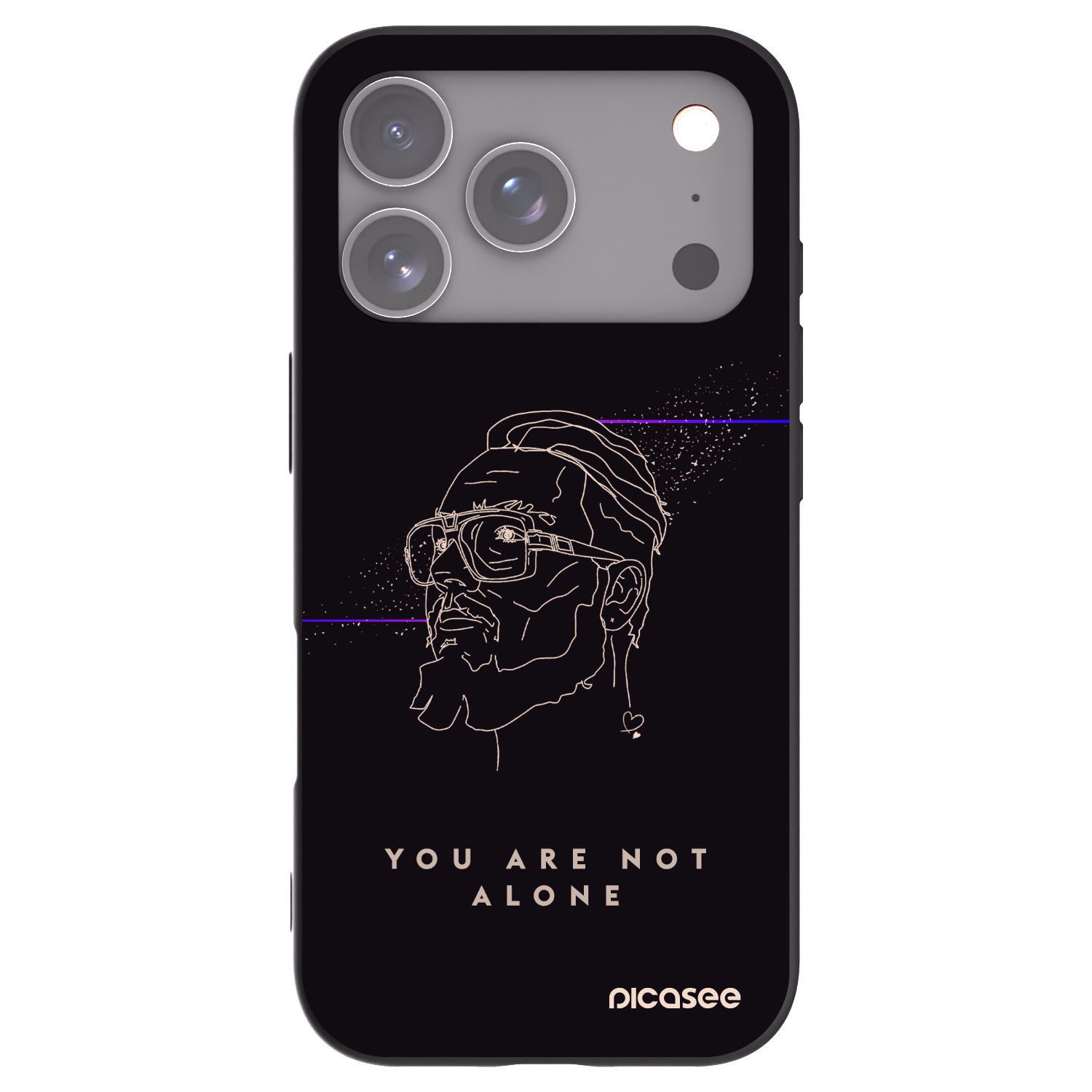 Picasee silikónový čierny obal pre Apple iPhone 17 Pro - You are not alone