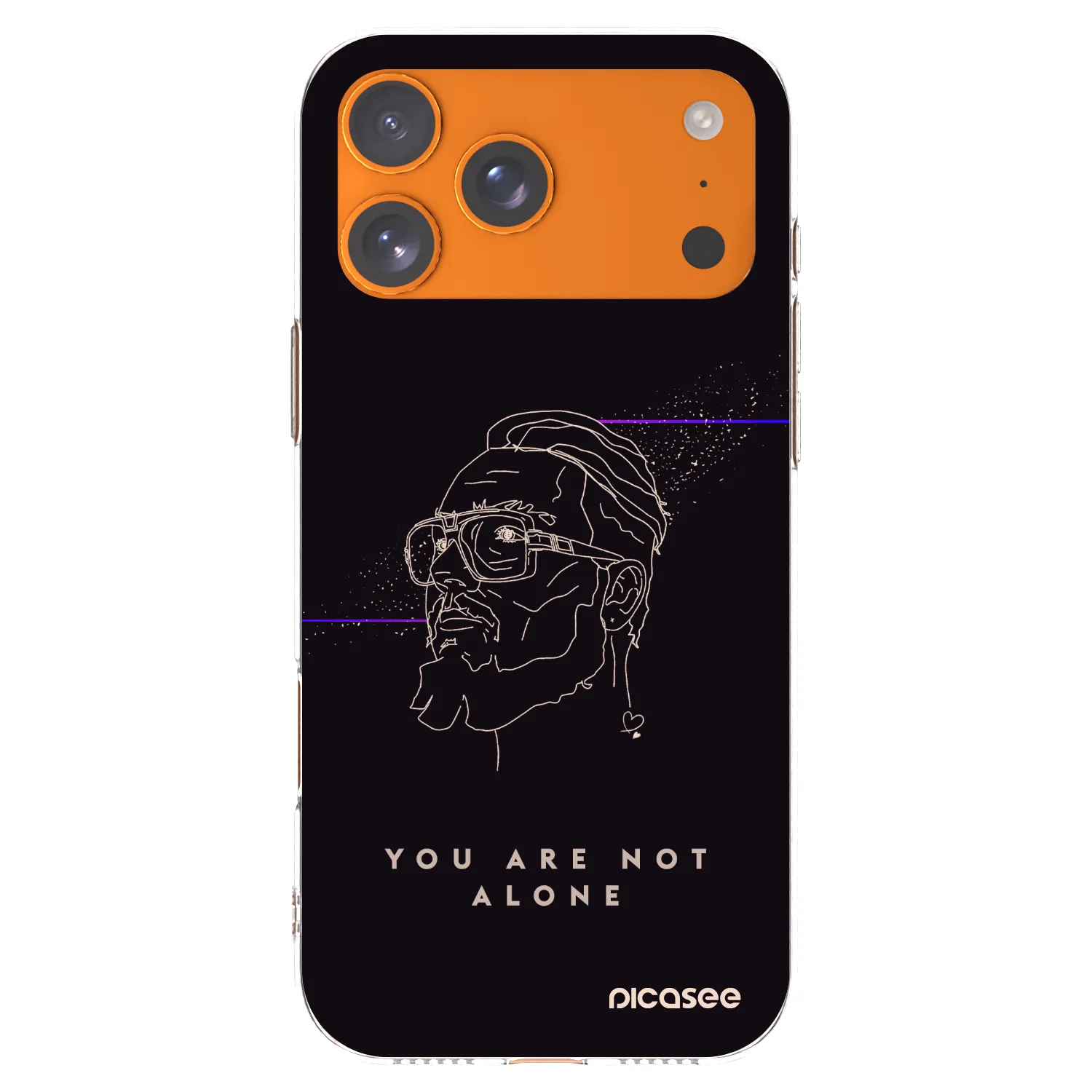 Picasee silikónový prehľadný obal pre Apple iPhone 17 Pro Max - You are not alone
