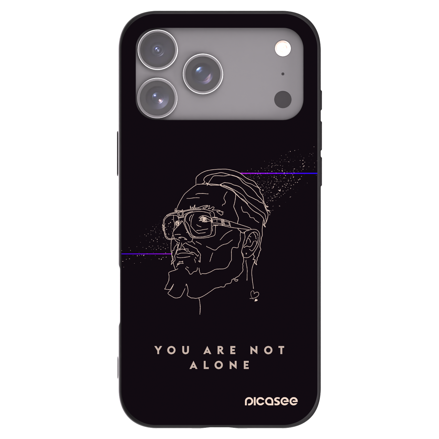 Picasee silikónový čierny obal pre Apple iPhone 17 Pro Max - You are not alone
