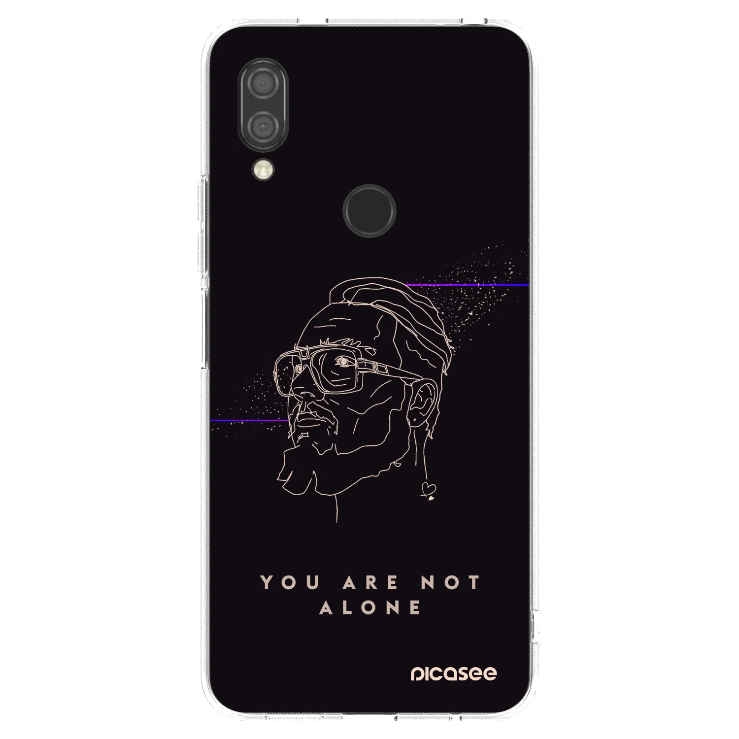 Picasee silikónový prehľadný obal pre Xiaomi Redmi 7 - You are not alone