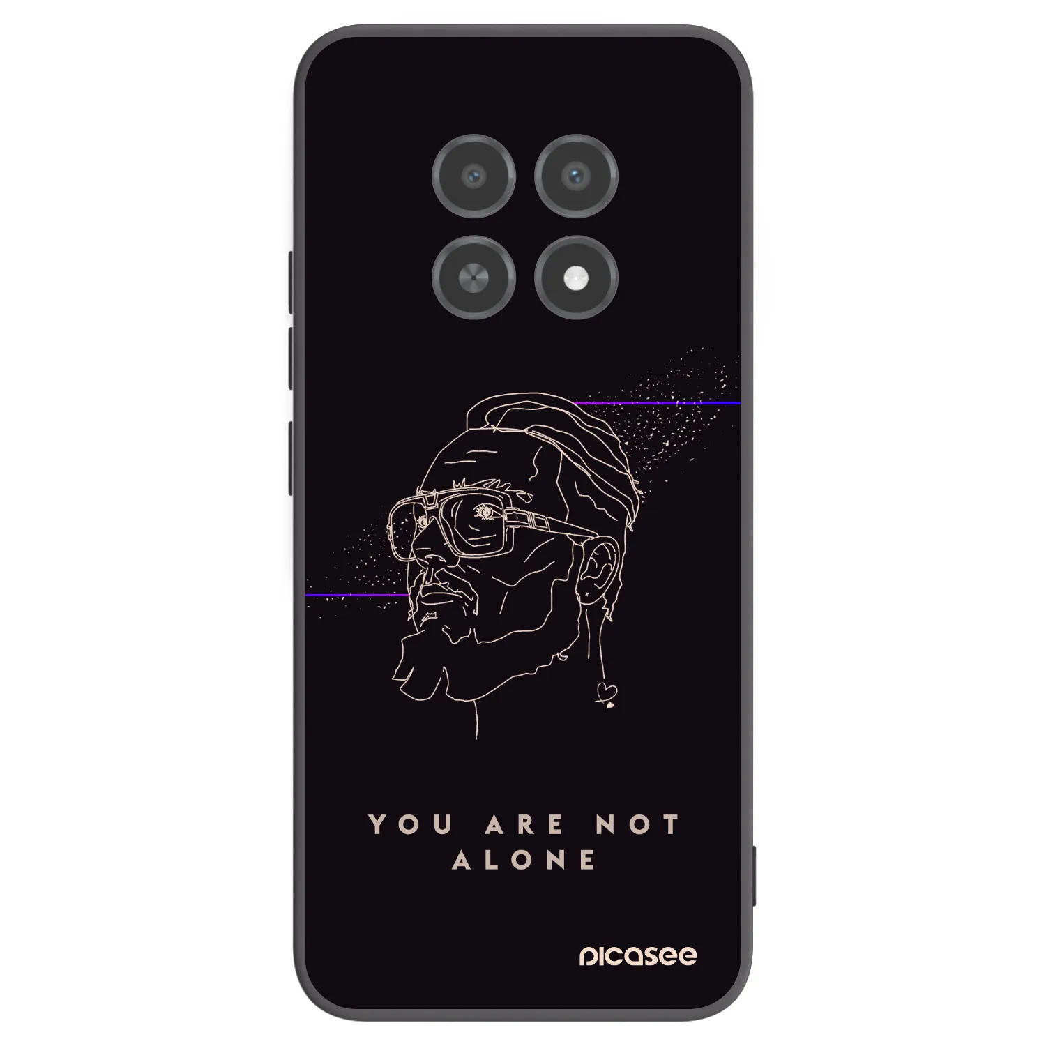 Picasee silikónový čierny obal pre Realme 12X - You are not alone