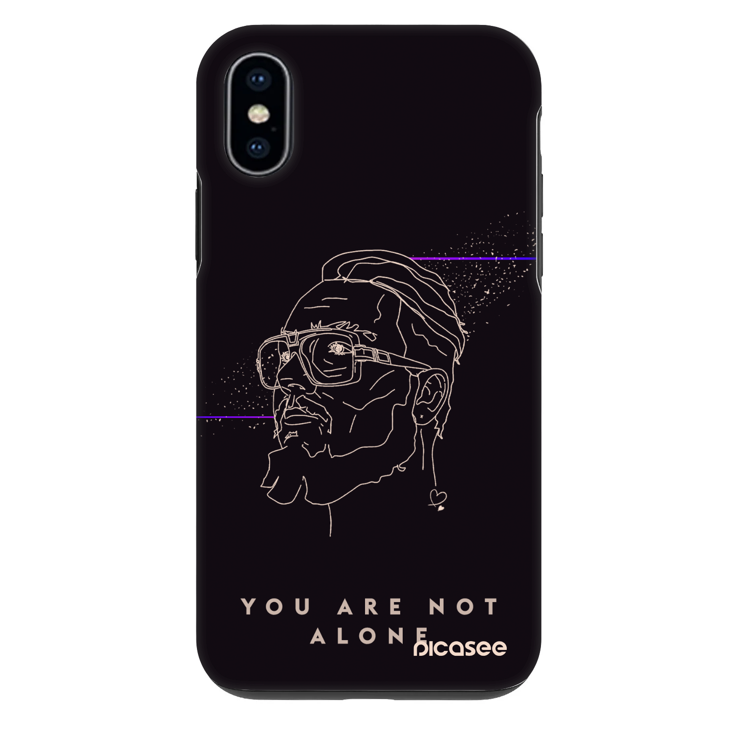 Picasee Fashion Case pre Apple iPhone X/XS - You are not alone