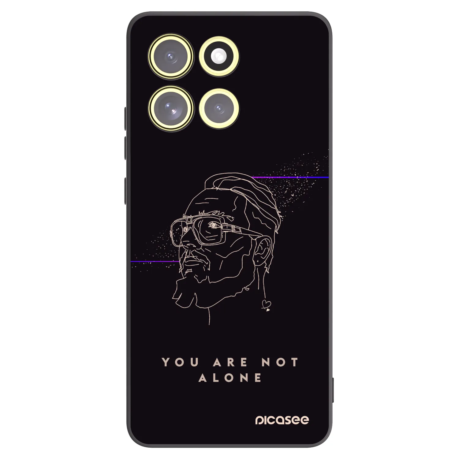 Picasee silikónový čierny obal pre Motorola Moto G86 5G - You are not alone