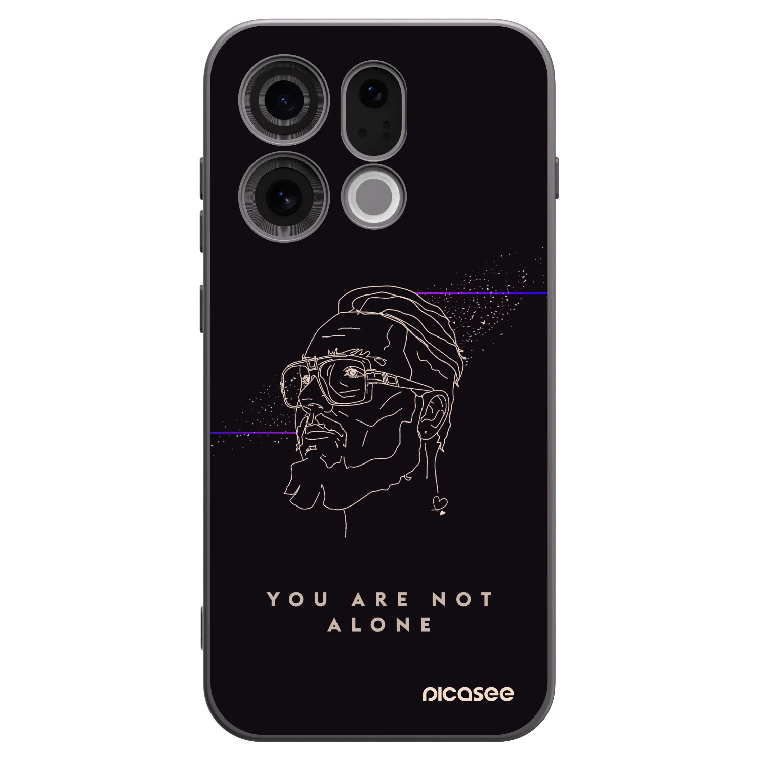 Picasee silikónový čierny obal pre OPPO Find X9 - You are not alone