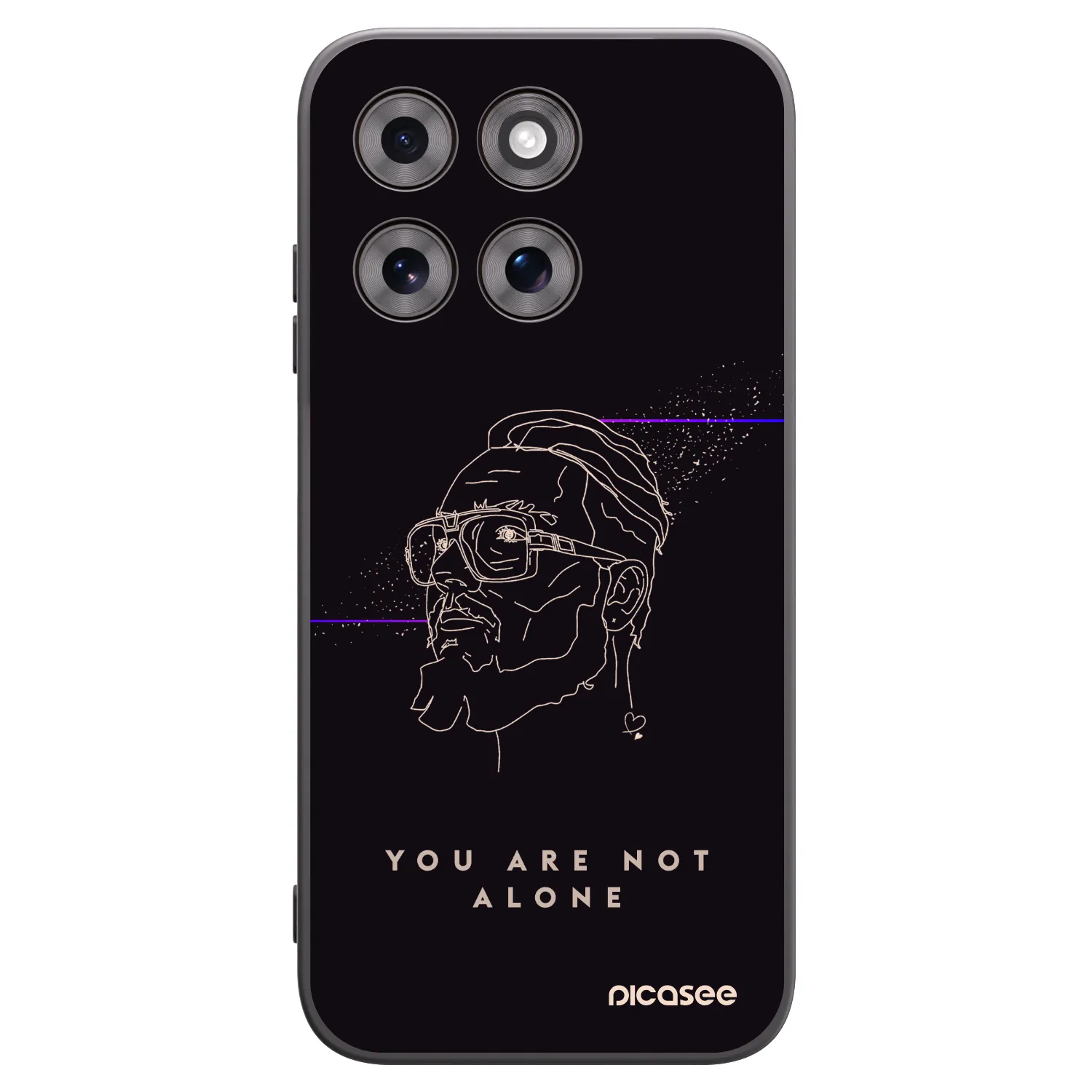 Picasee silikónový čierny obal pre Motorola Moto G77 - You are not alone