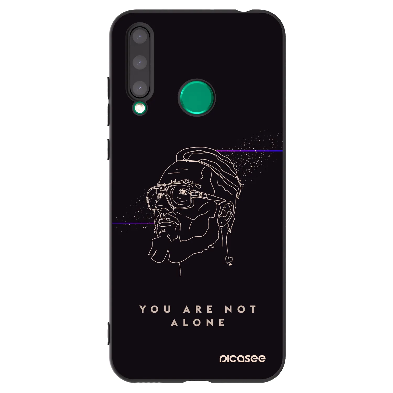 Picasee silikónový čierny obal pre Honor 20 Lite - You are not alone