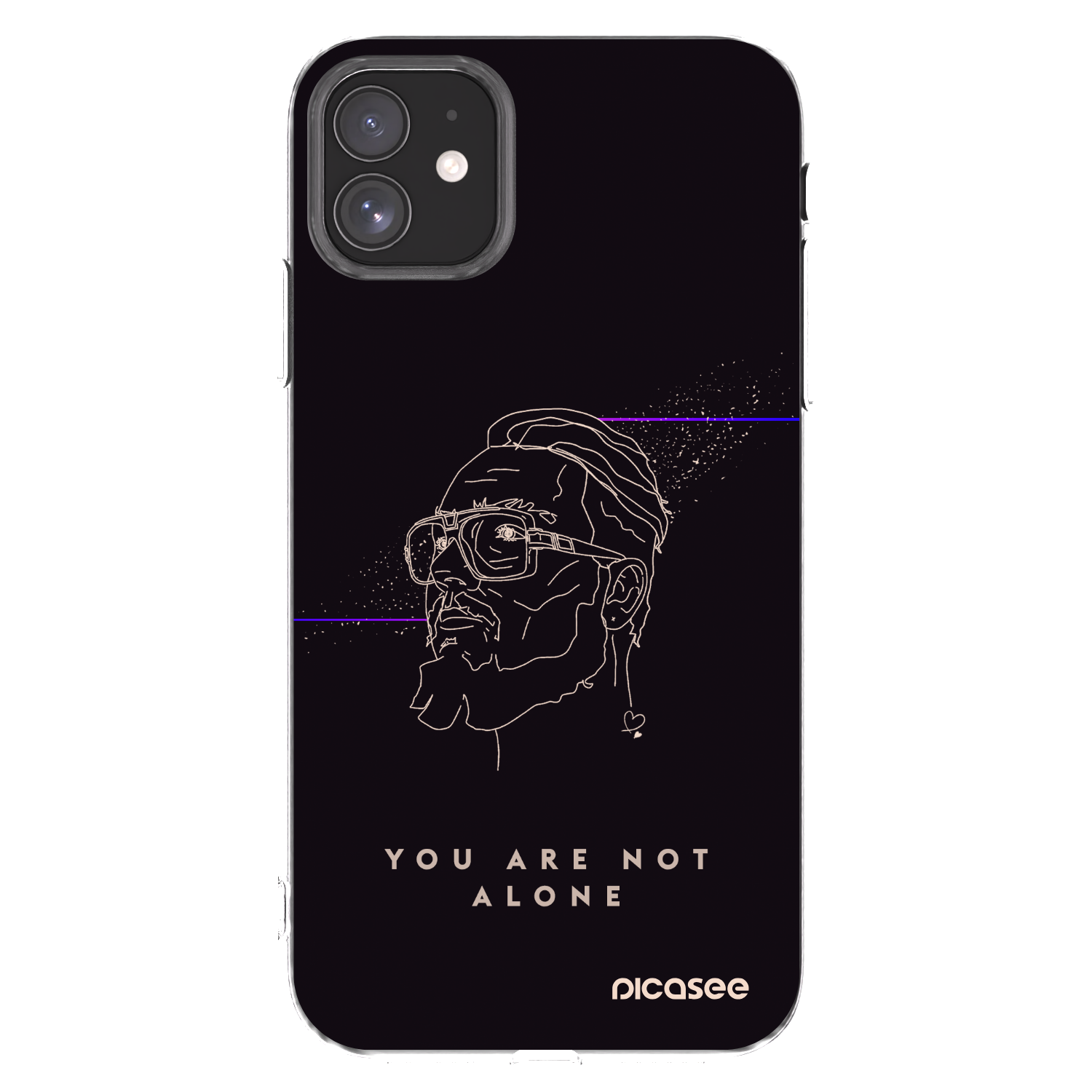 Picasee silikónový prehľadný obal pre Apple iPhone 11 - You are not alone