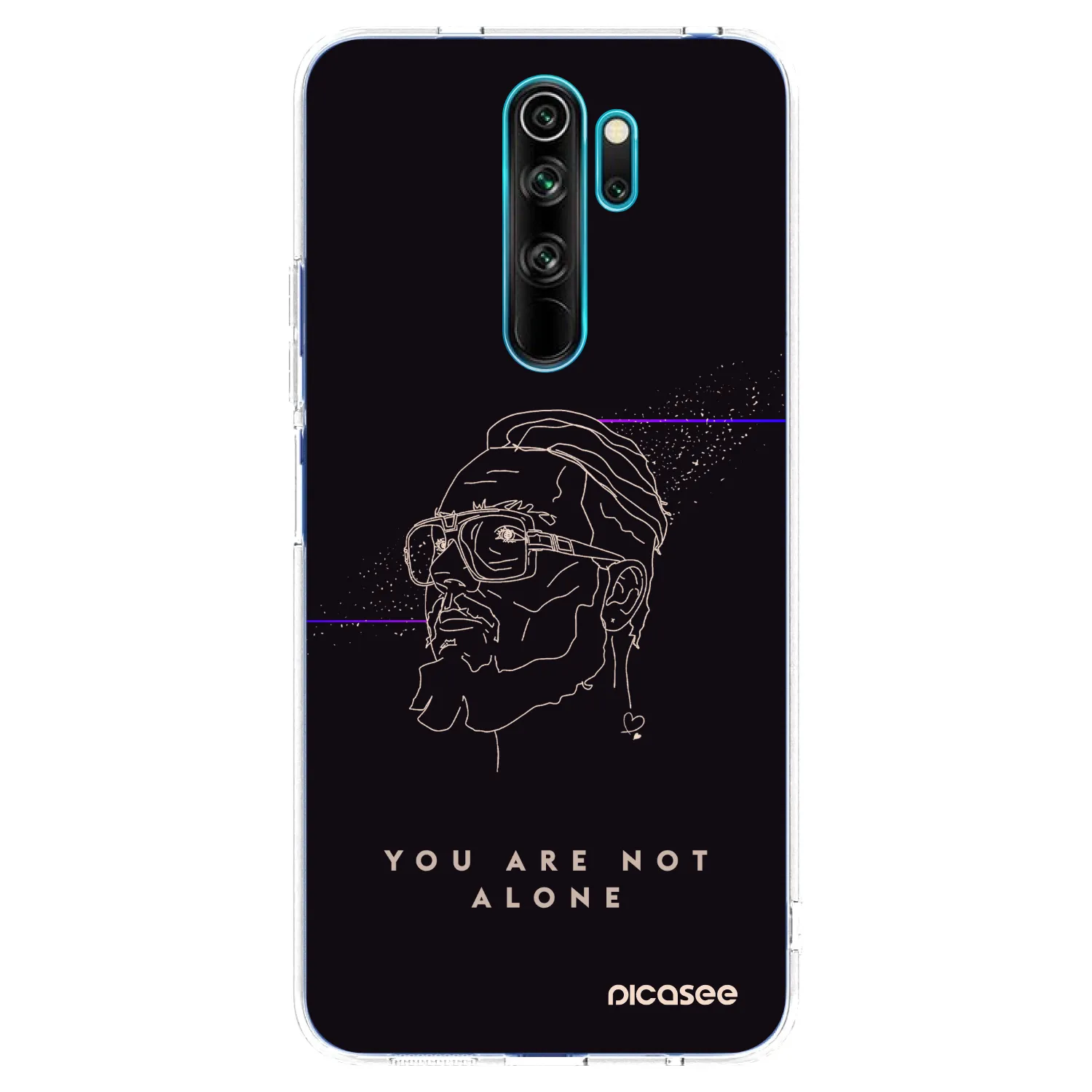 Picasee silikónový prehľadný obal pre Xiaomi Redmi Note 8 Pro - You are not alone